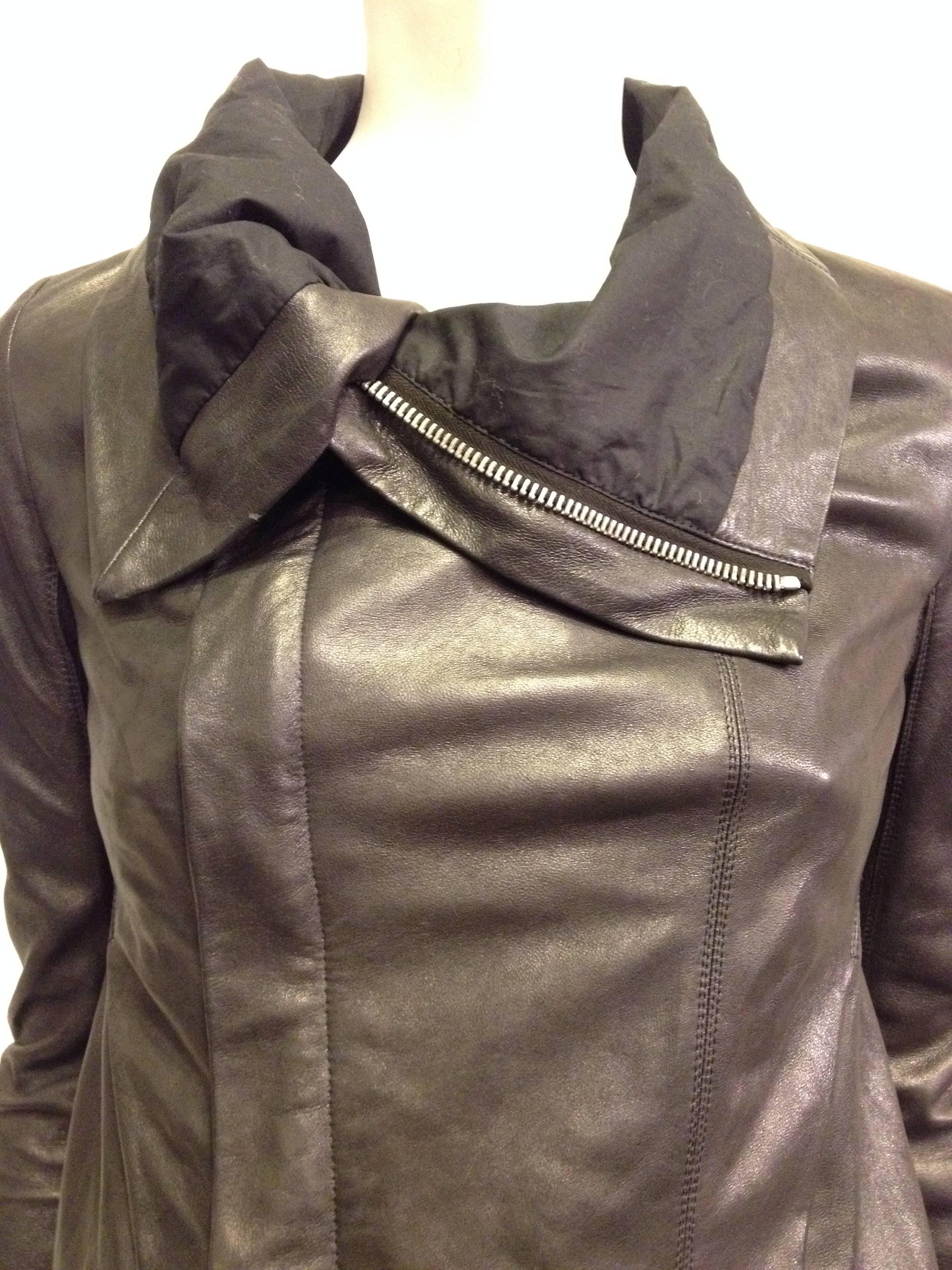 Women's Rick Owens Black Leather Jacket