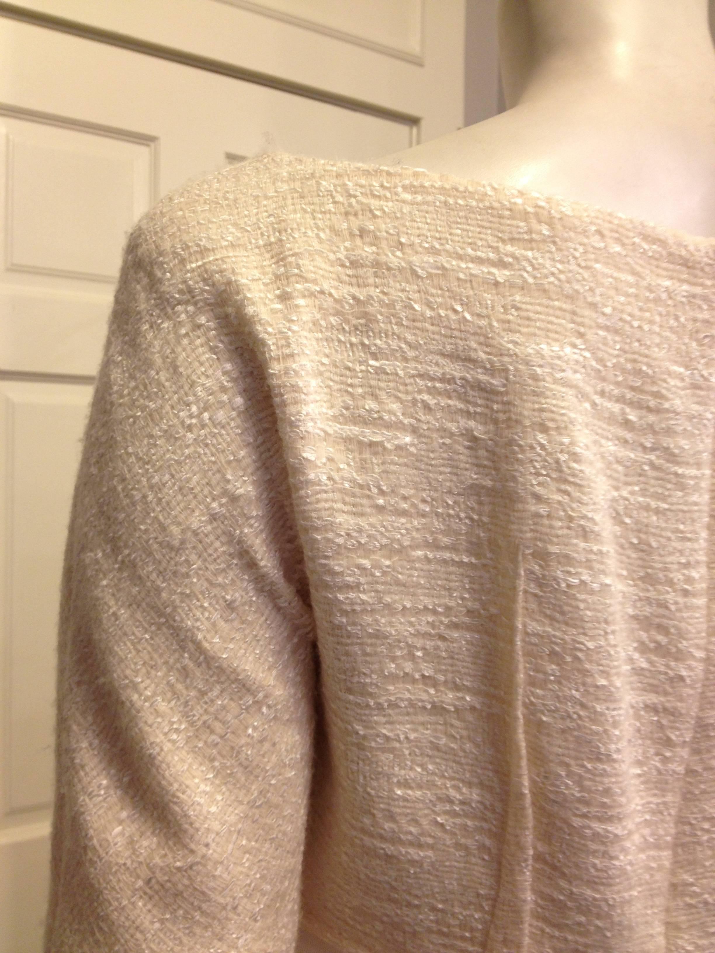 Giambattista Valli Cream Tweed Dress 3