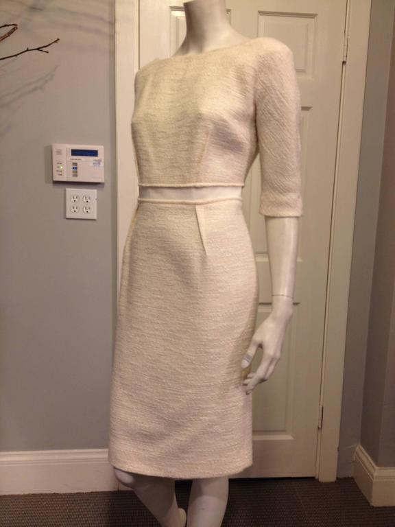 Giambattista Valli Cream Tweed Dress at 1stDibs