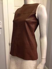 Brunello Cucinelli Tan Leather Top