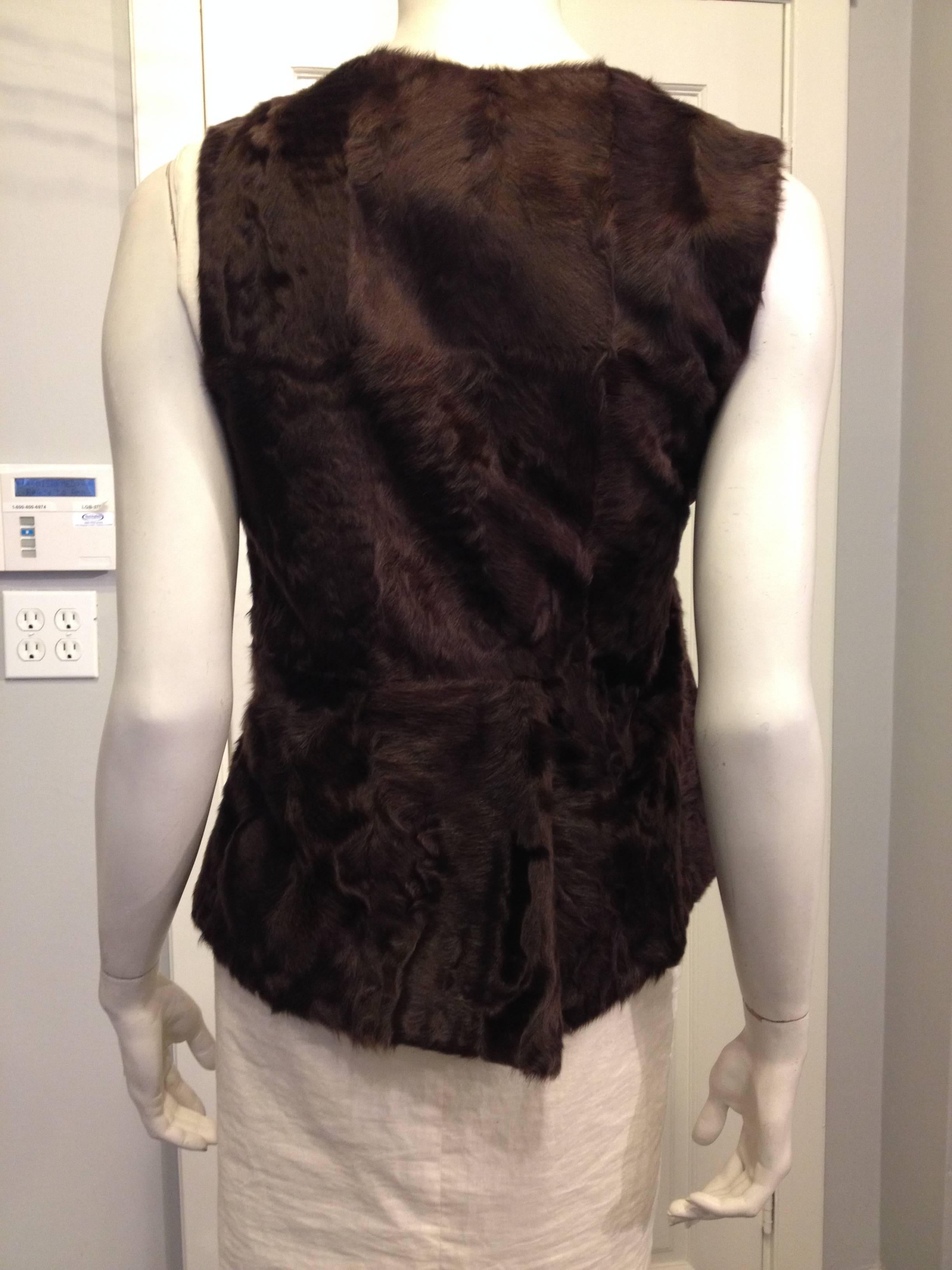 Black Marni Brown Lamb Fur Top Size 40 (4)