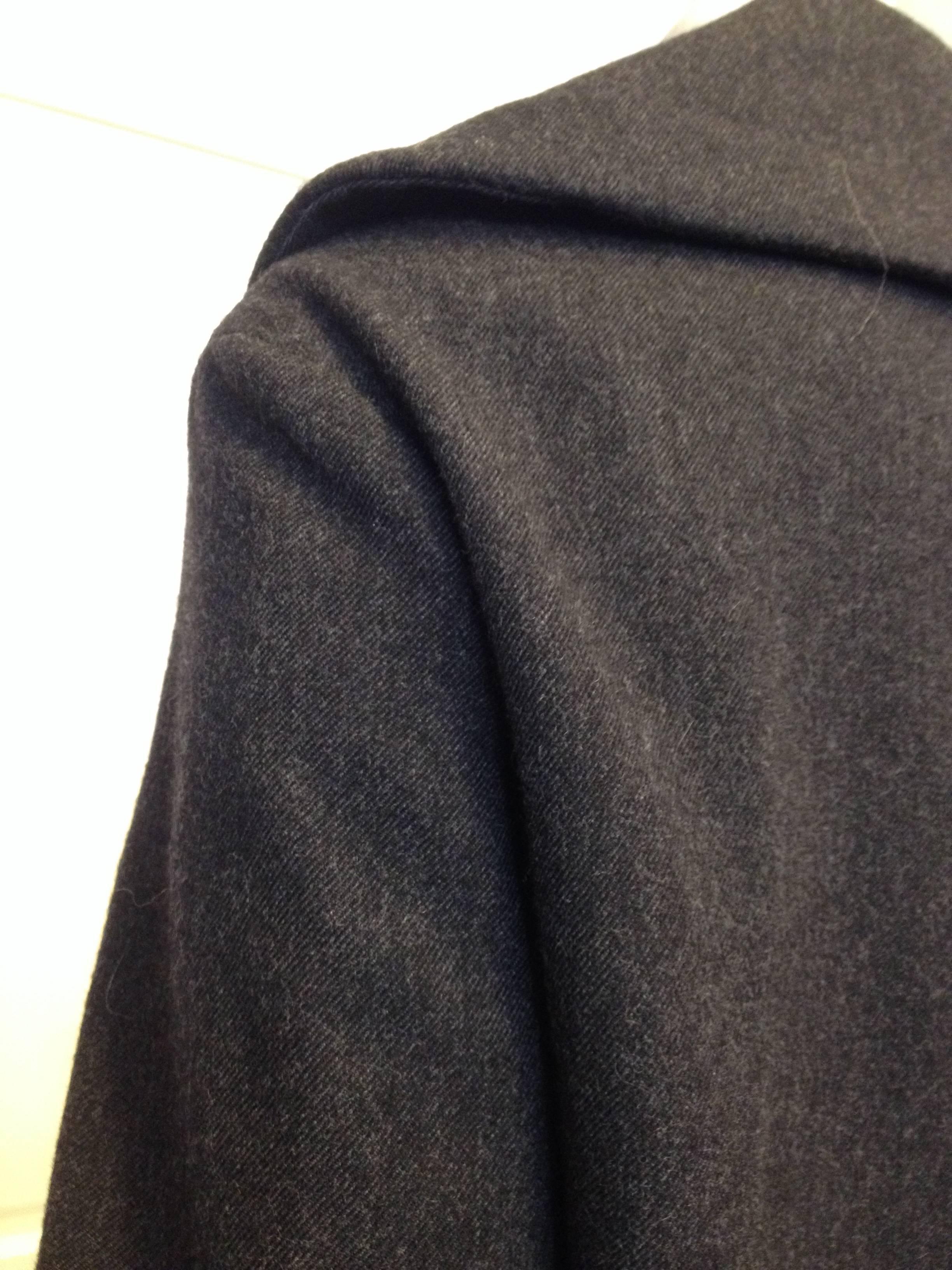 Louis Vuitton Grey Wool Collared Coat Size 36 (4) 1