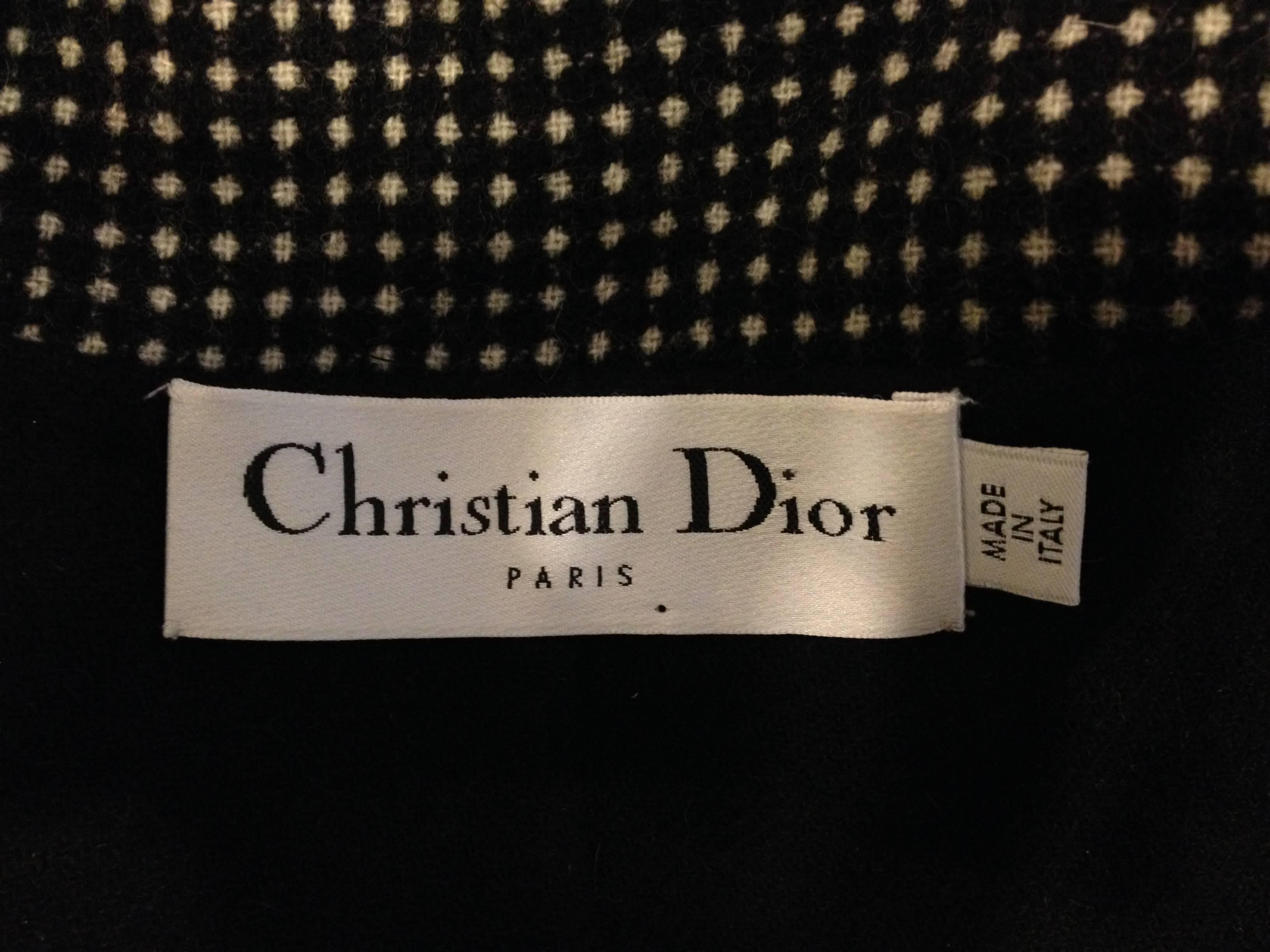Christian Dior Charcoal and White Jacket Size 38 (6) For Sale 4