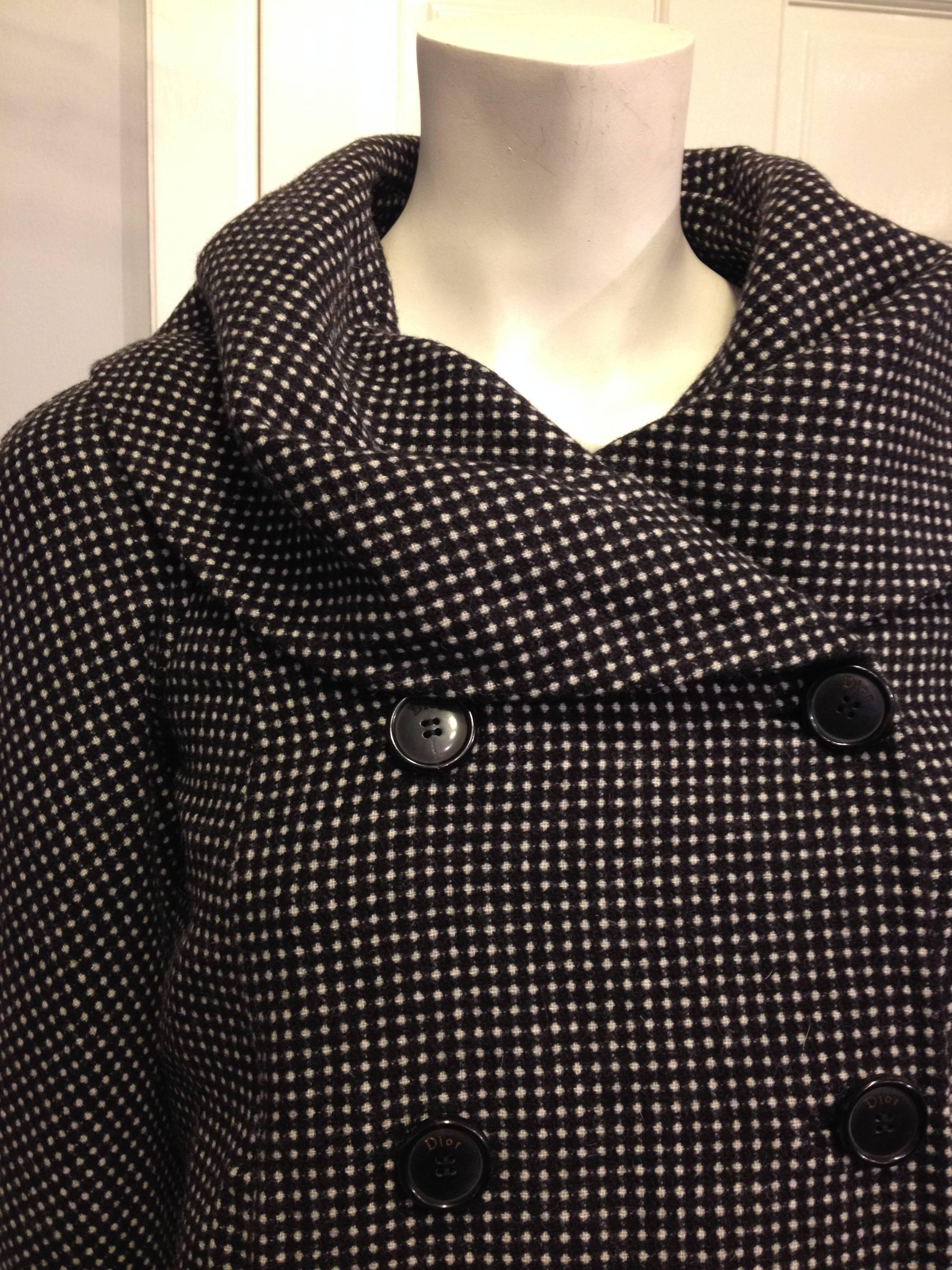 Christian Dior Charcoal and White Jacket Size 38 (6) In Good Condition For Sale In San Francisco, CA