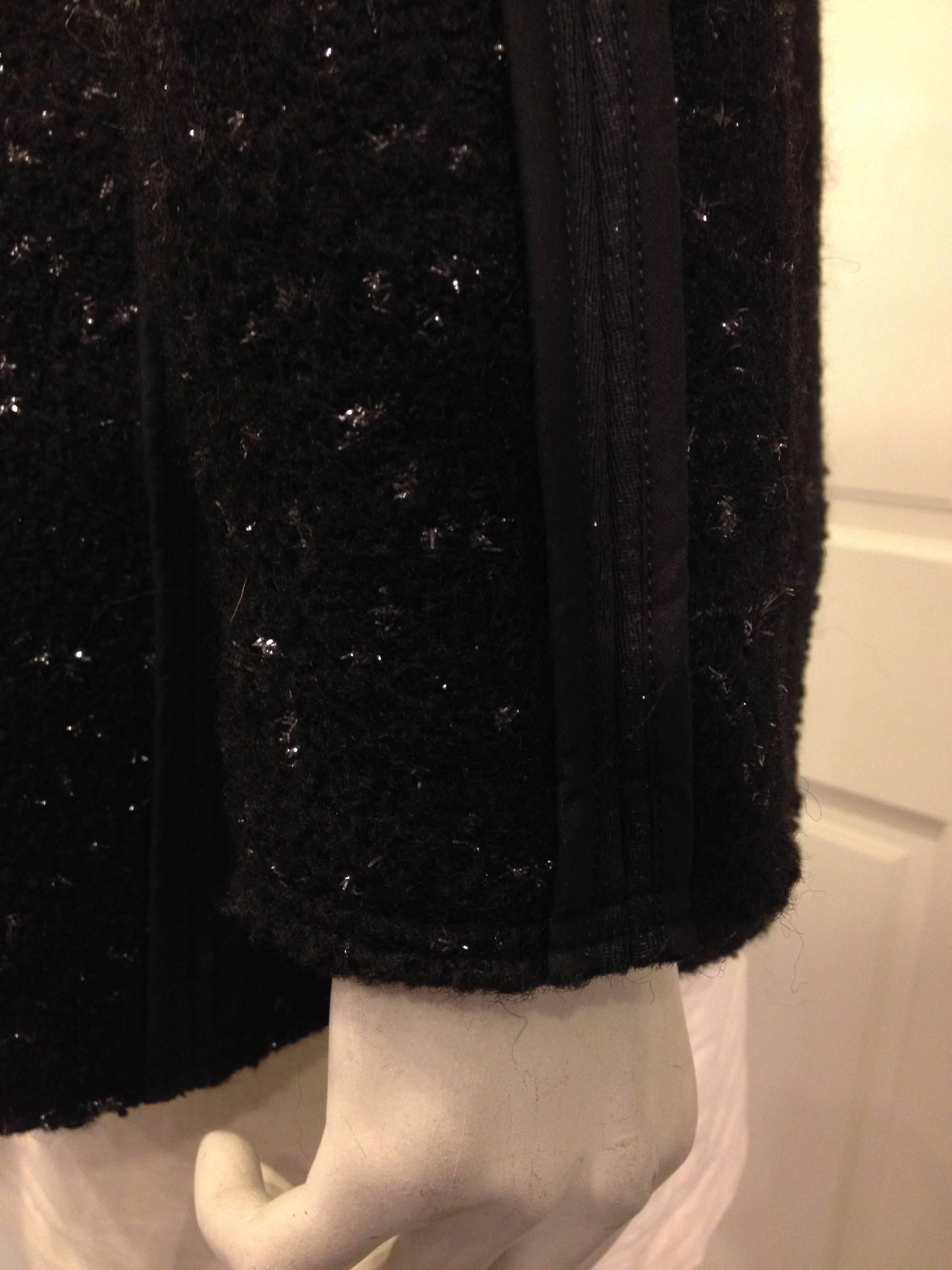 Celine Black Sparkly Wool Jacket Size 36 (4) For Sale 3