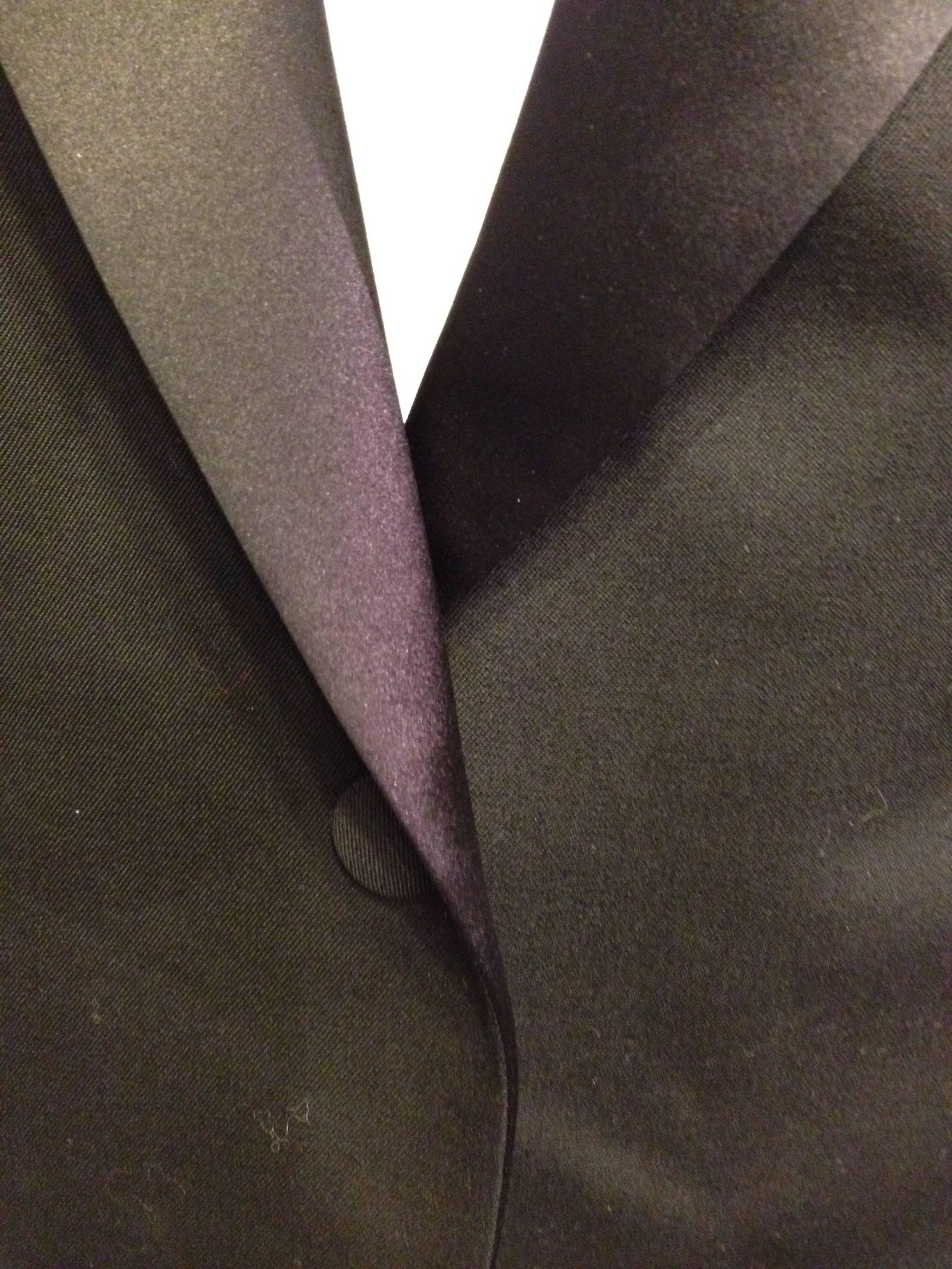Balmain Black Tuxedo Jacket with Silver Crest Size 36 (4) 1