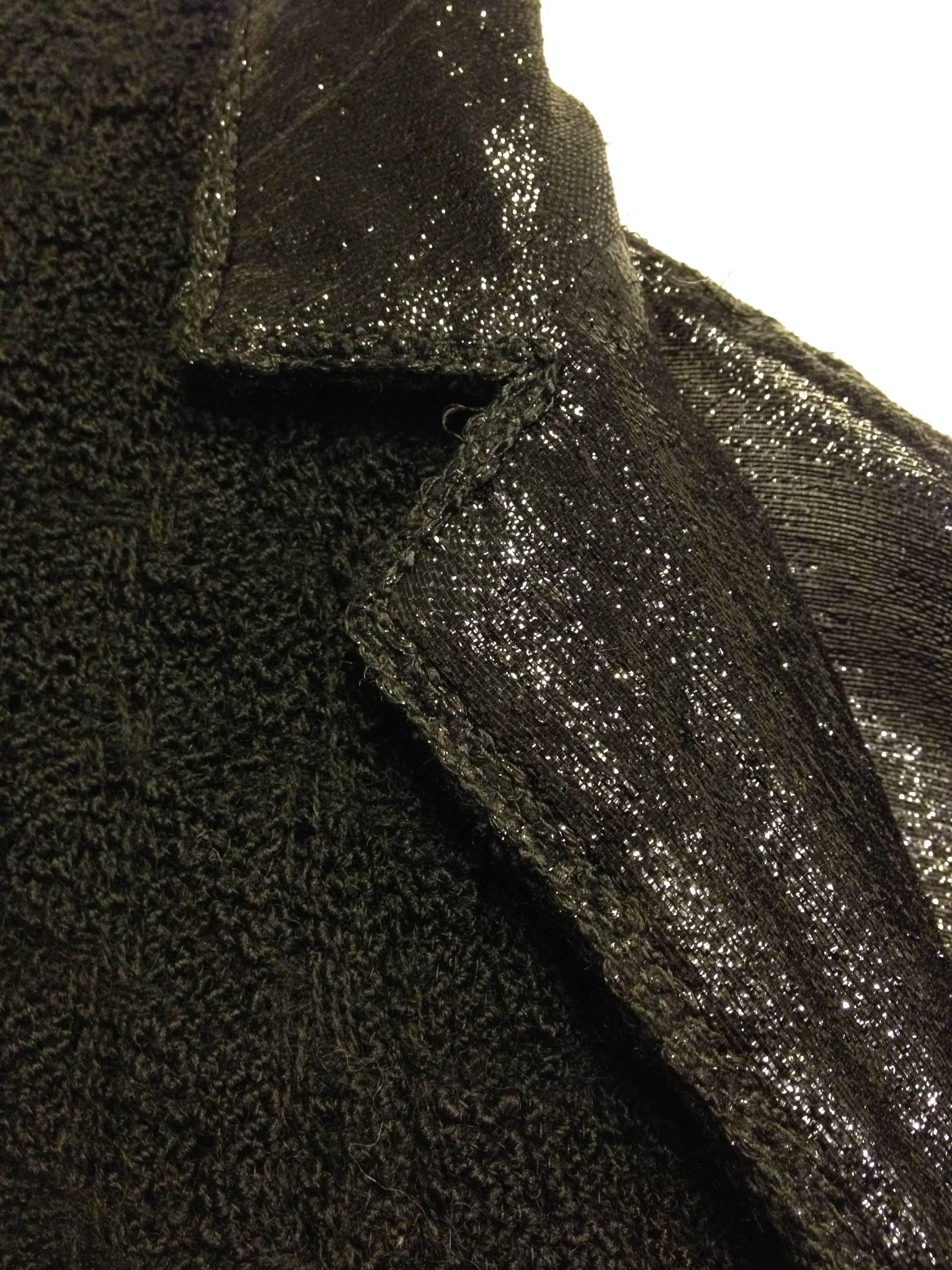 Chanel Black Tweed Suit with Lurex Shell In Excellent Condition For Sale In San Francisco, CA