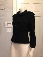 Chanel Black Tweed Military Jacket