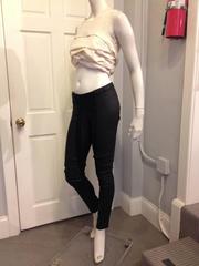 Rick Owens Black Leather Leggings