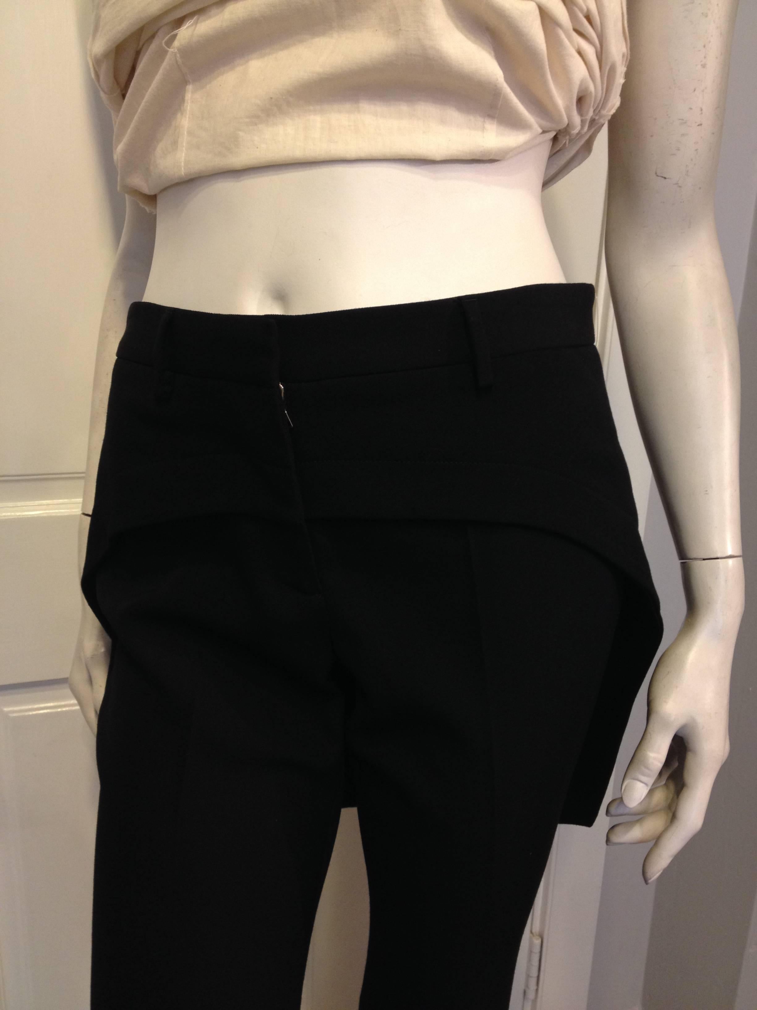 Givenchy Black Wool Pant with Tailcoat Hem 4