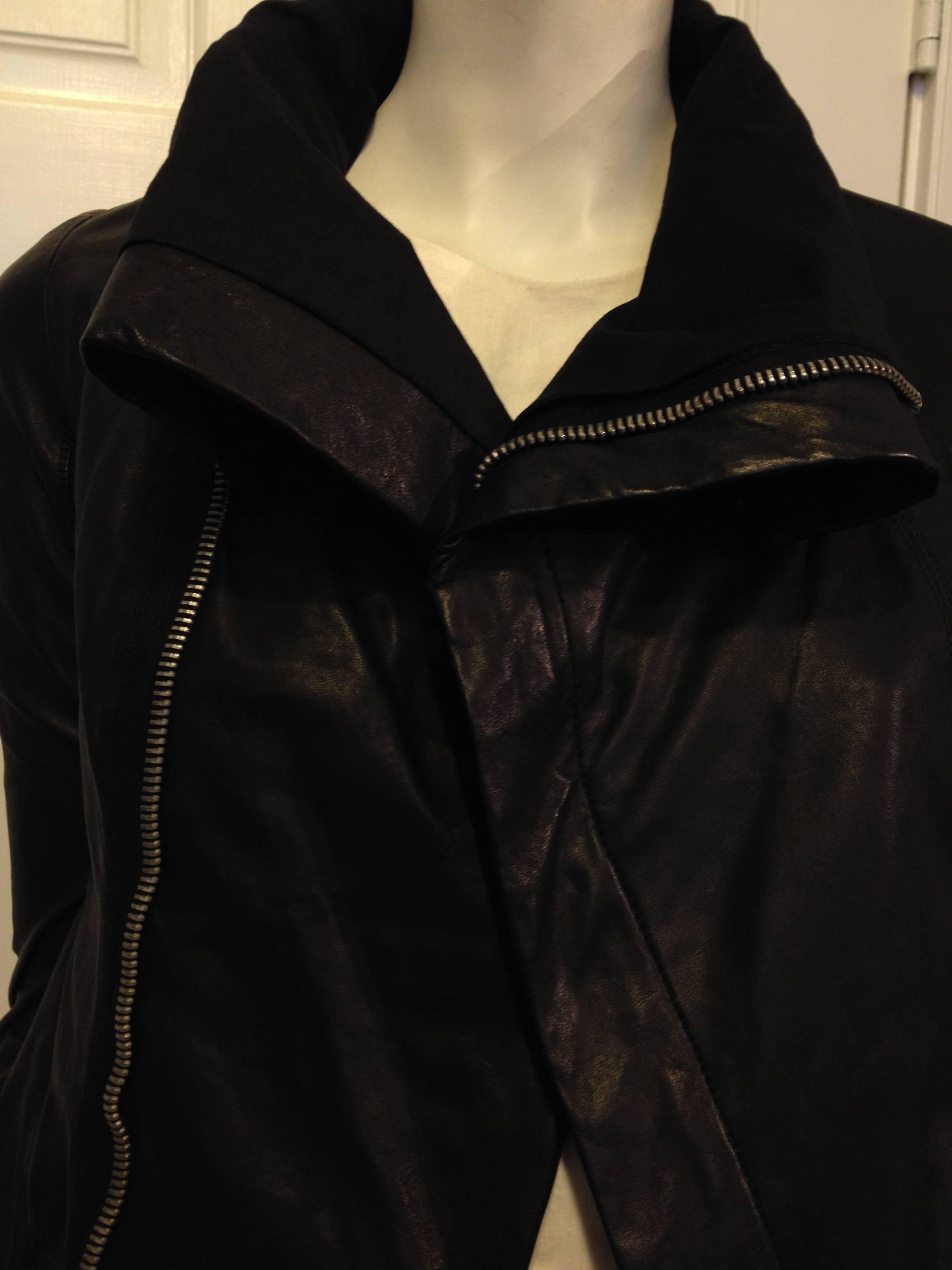Women's Rick Owens Black Leather Jacket