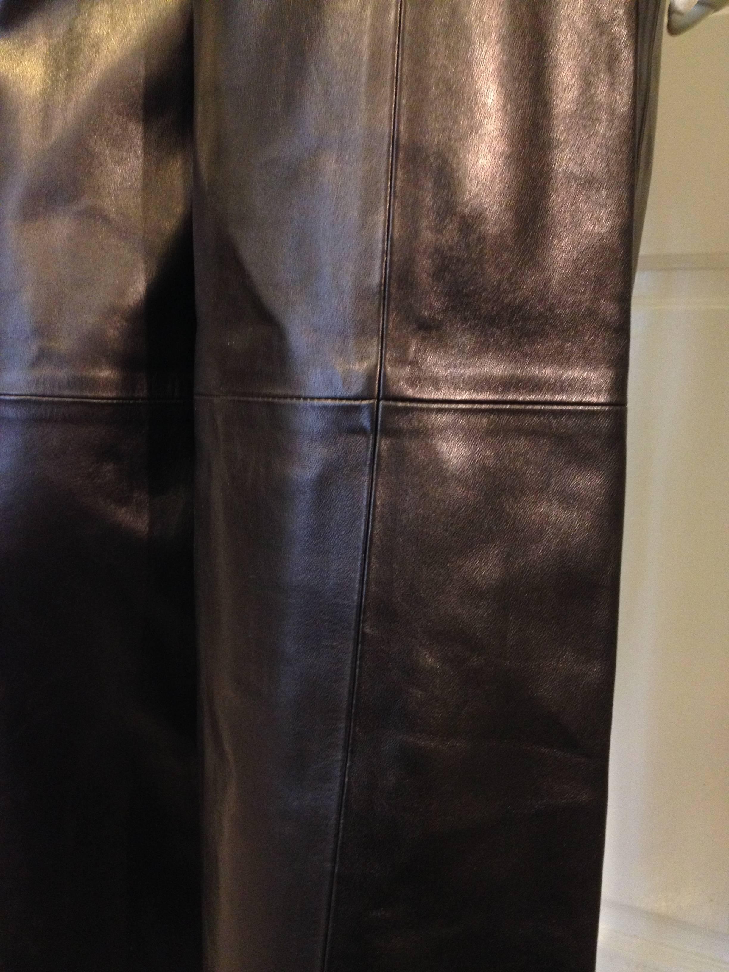 Celine Black Leather Culottes 1