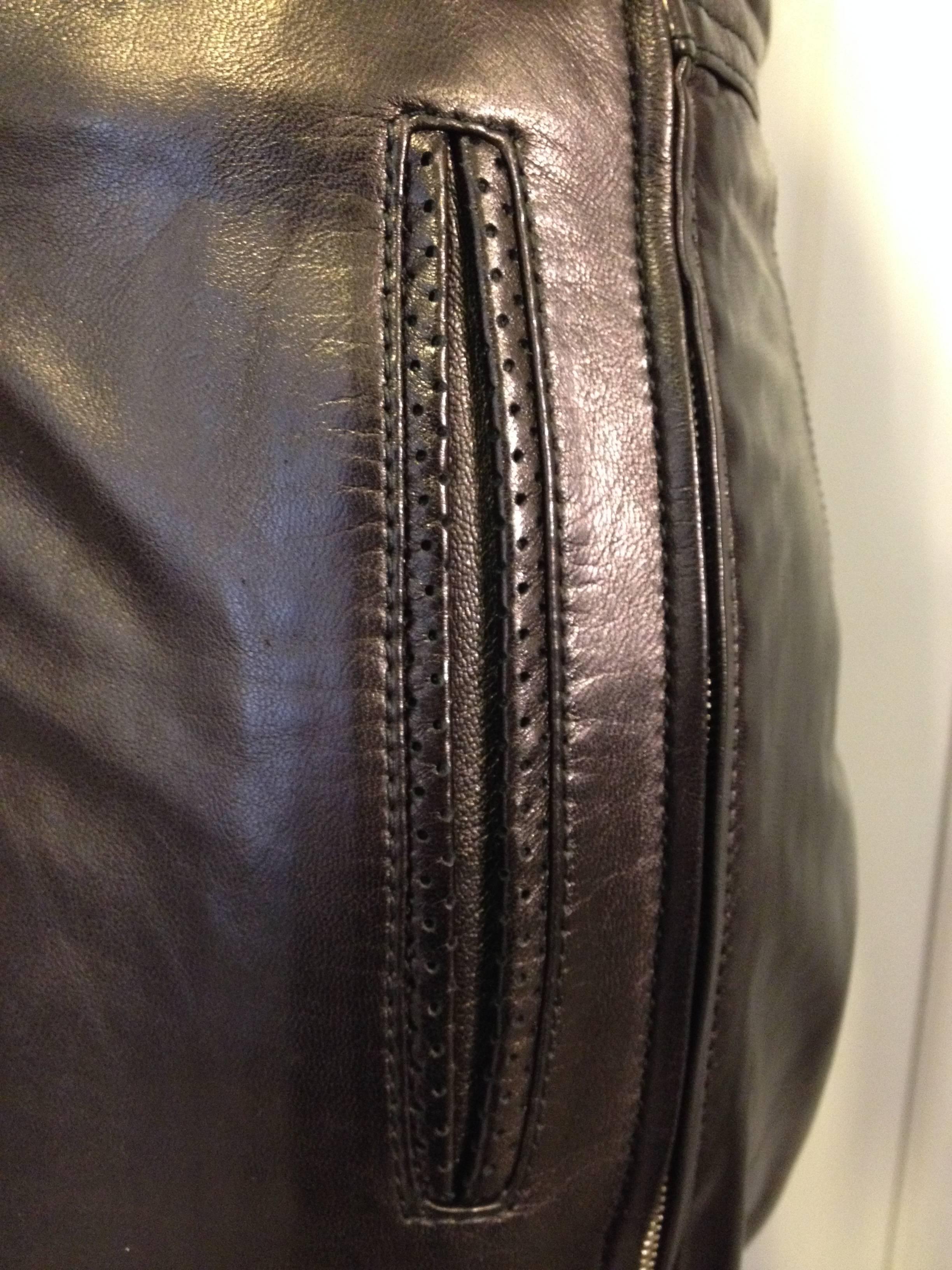 Yves Saint Laurent Black Leather Overalls 2