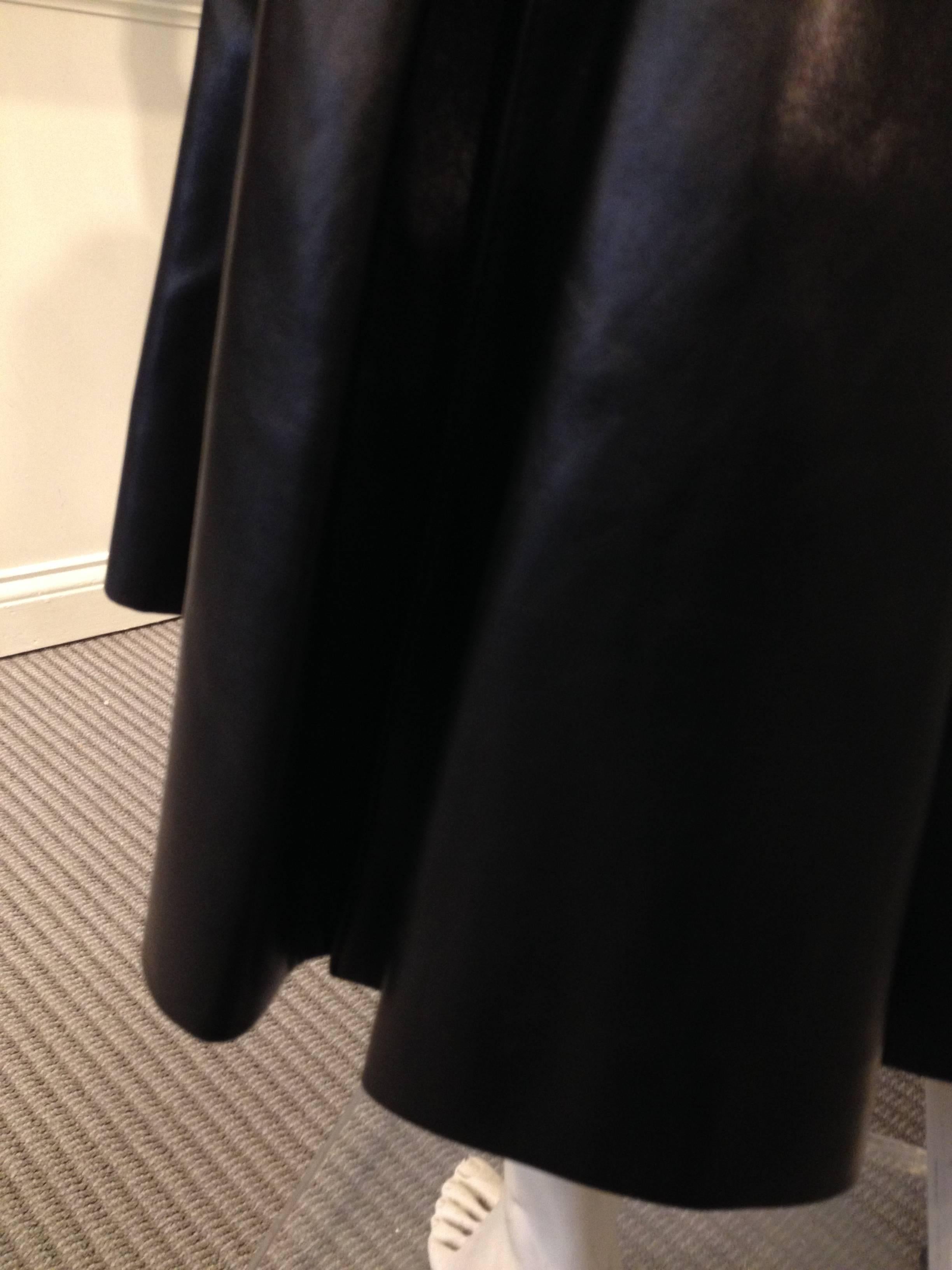 Women's Christian Dior Black Leather Skirt