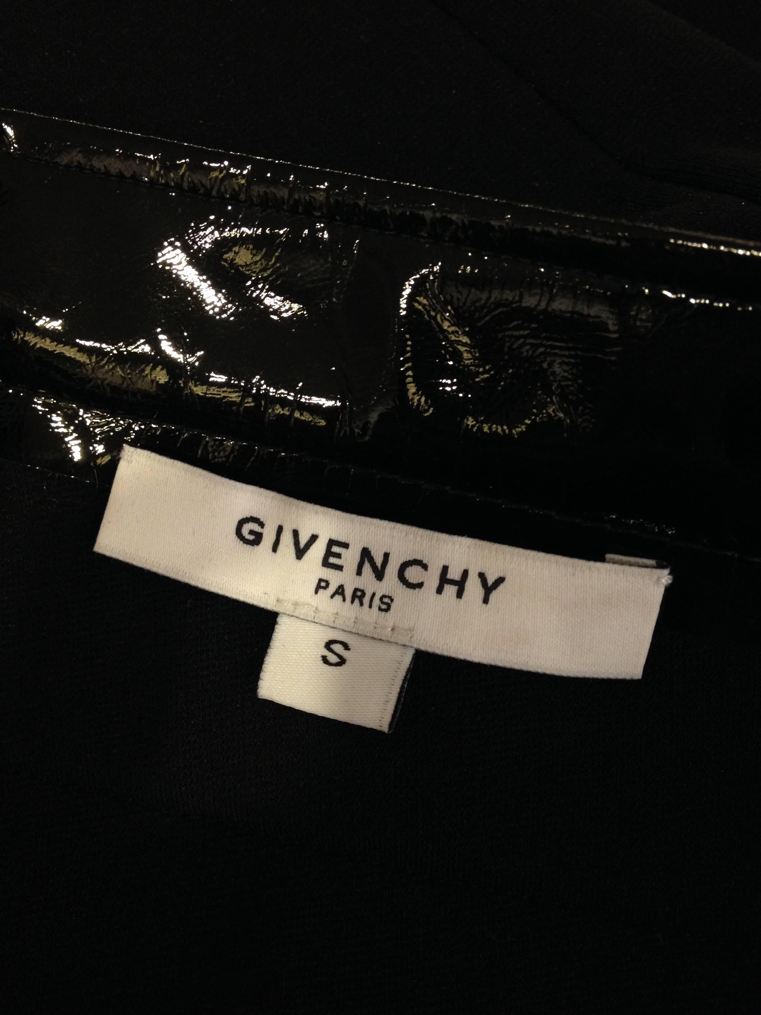Givenchy Black Stretch Pant with Patent Inset 2