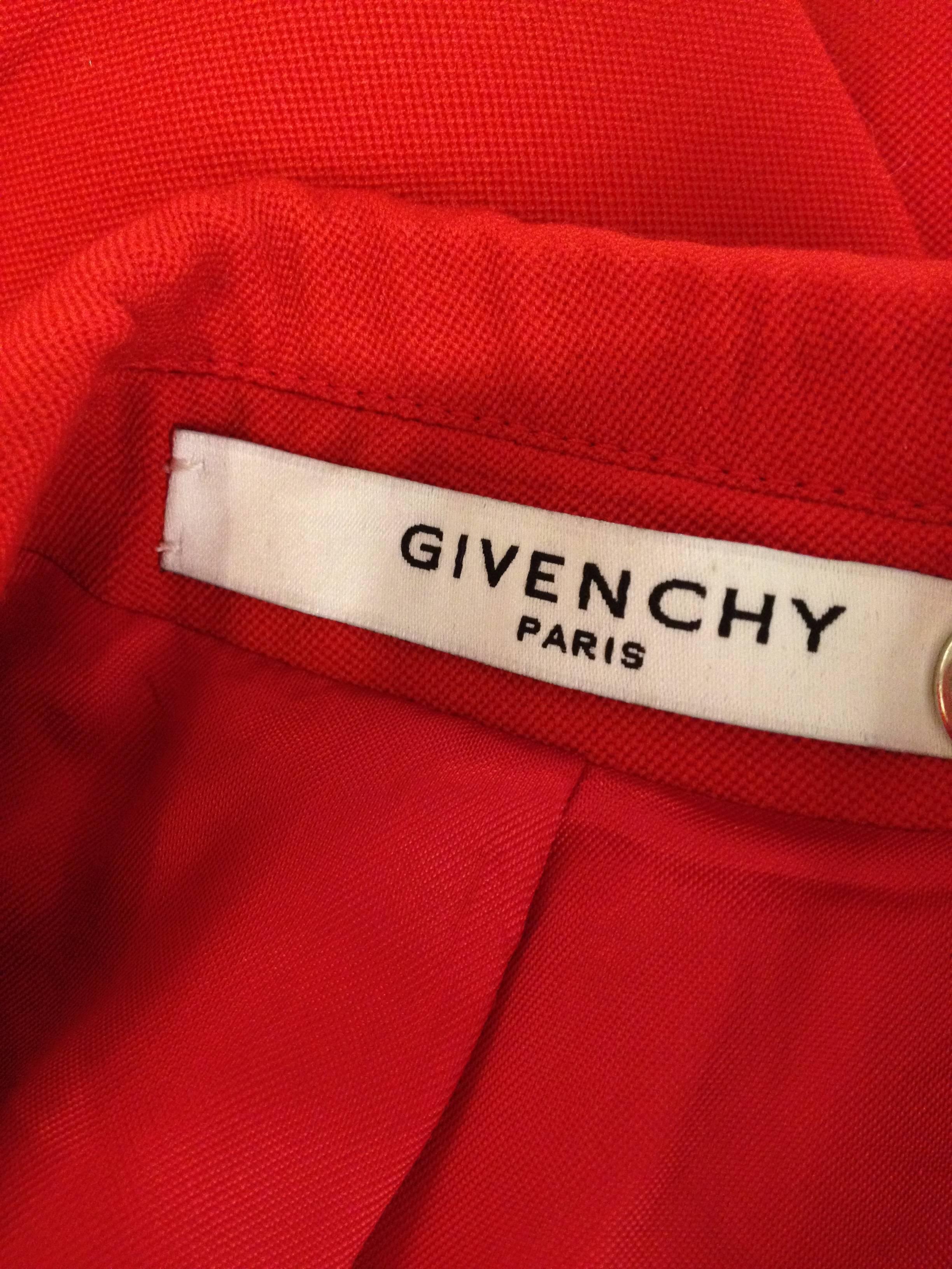 Givenchy Vermillion Red Blazer 2