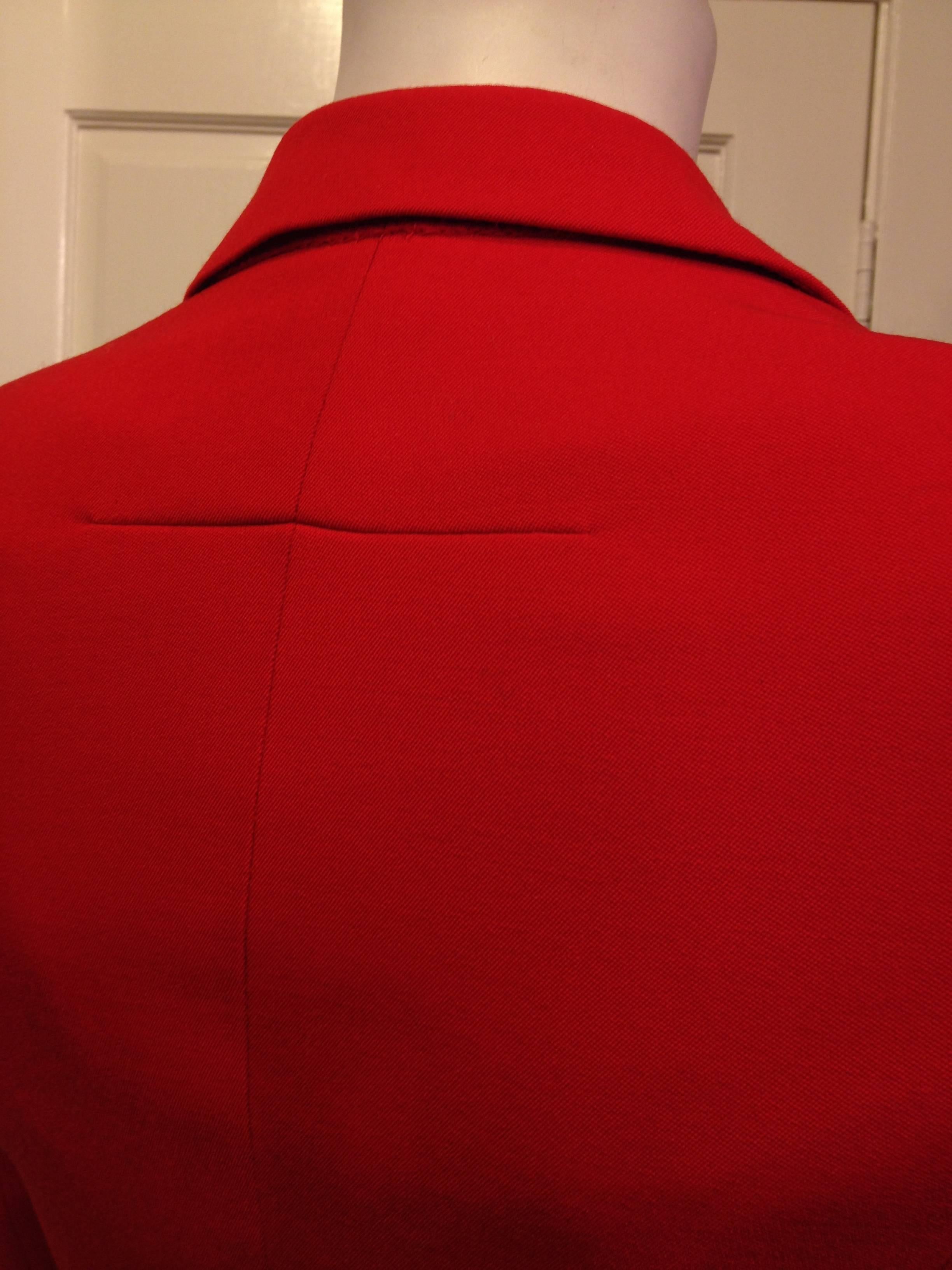 Givenchy Vermillion Red Blazer In Excellent Condition In San Francisco, CA