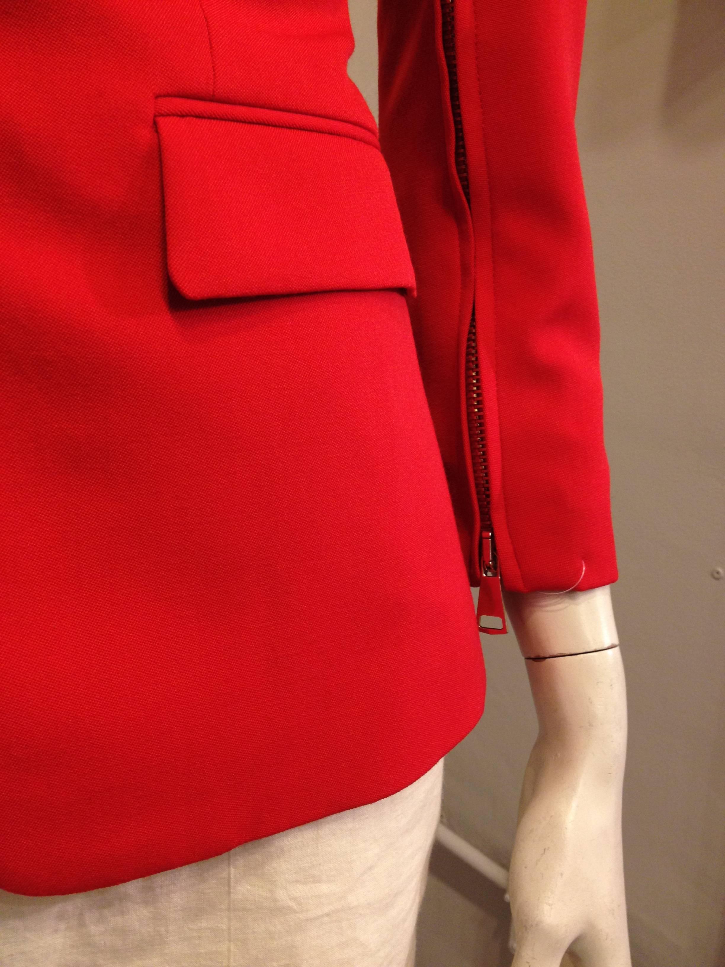 Givenchy Vermillion Red Blazer 1