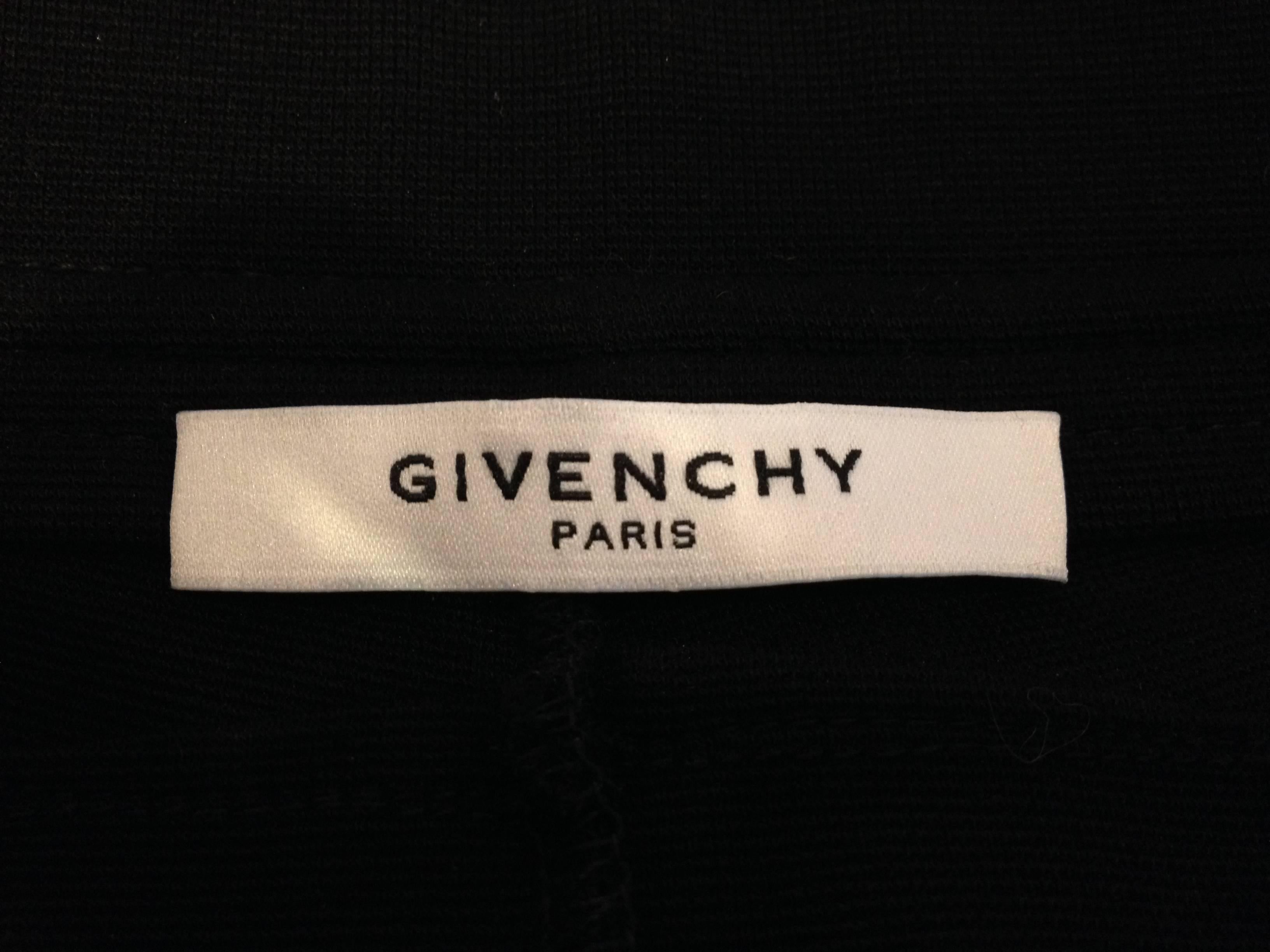 Givenchy Black Stretch Pants with Gold Zipper Waist 4