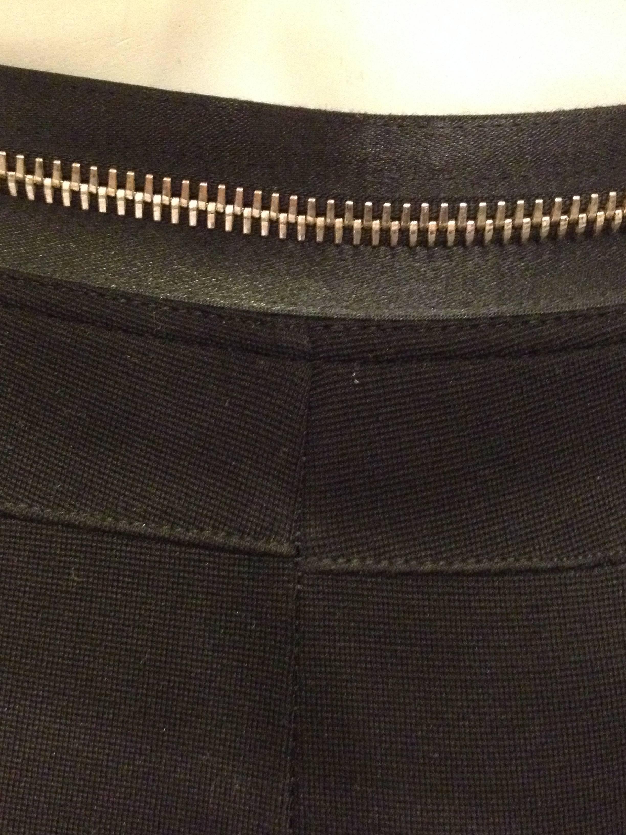 Givenchy Black Stretch Pants with Gold Zipper Waist 3