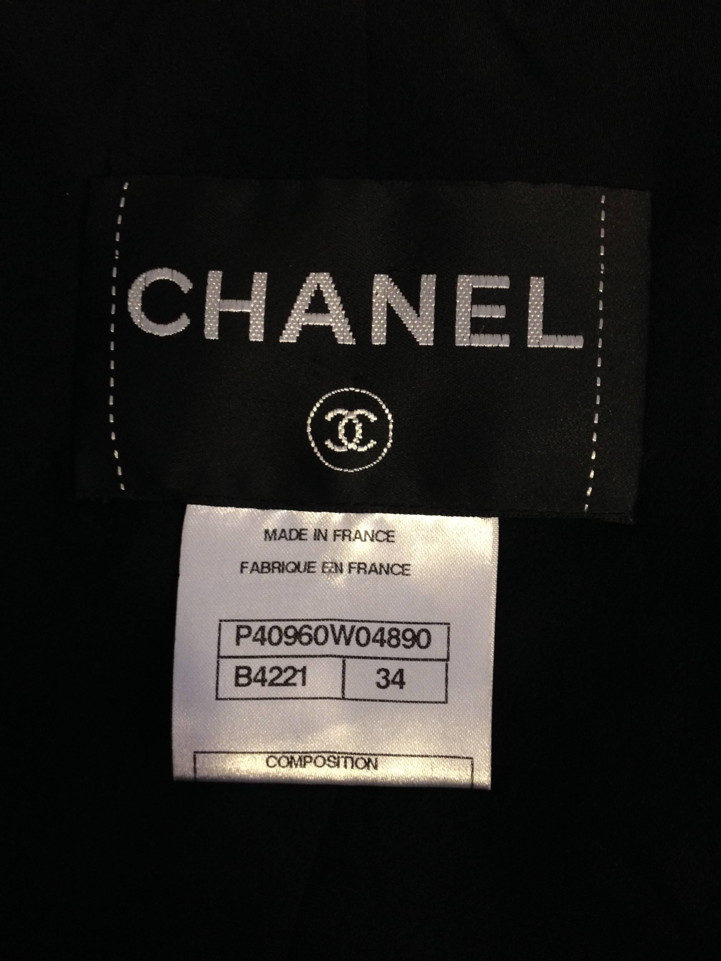 Chanel Black Leather Cutout Jacket with Silk Ribbon 5