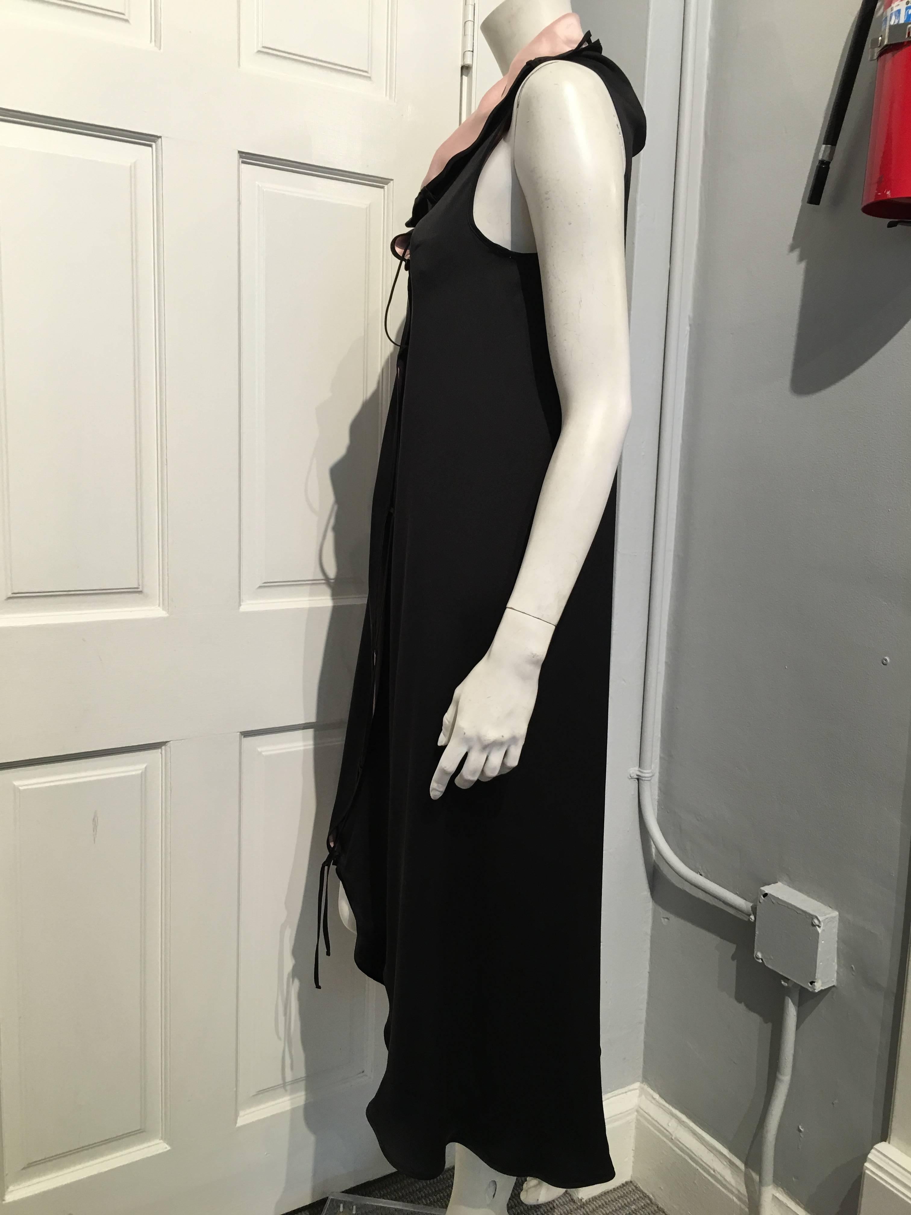 Issey Miyake Black Silk Dress size 3 In New Condition In San Francisco, CA