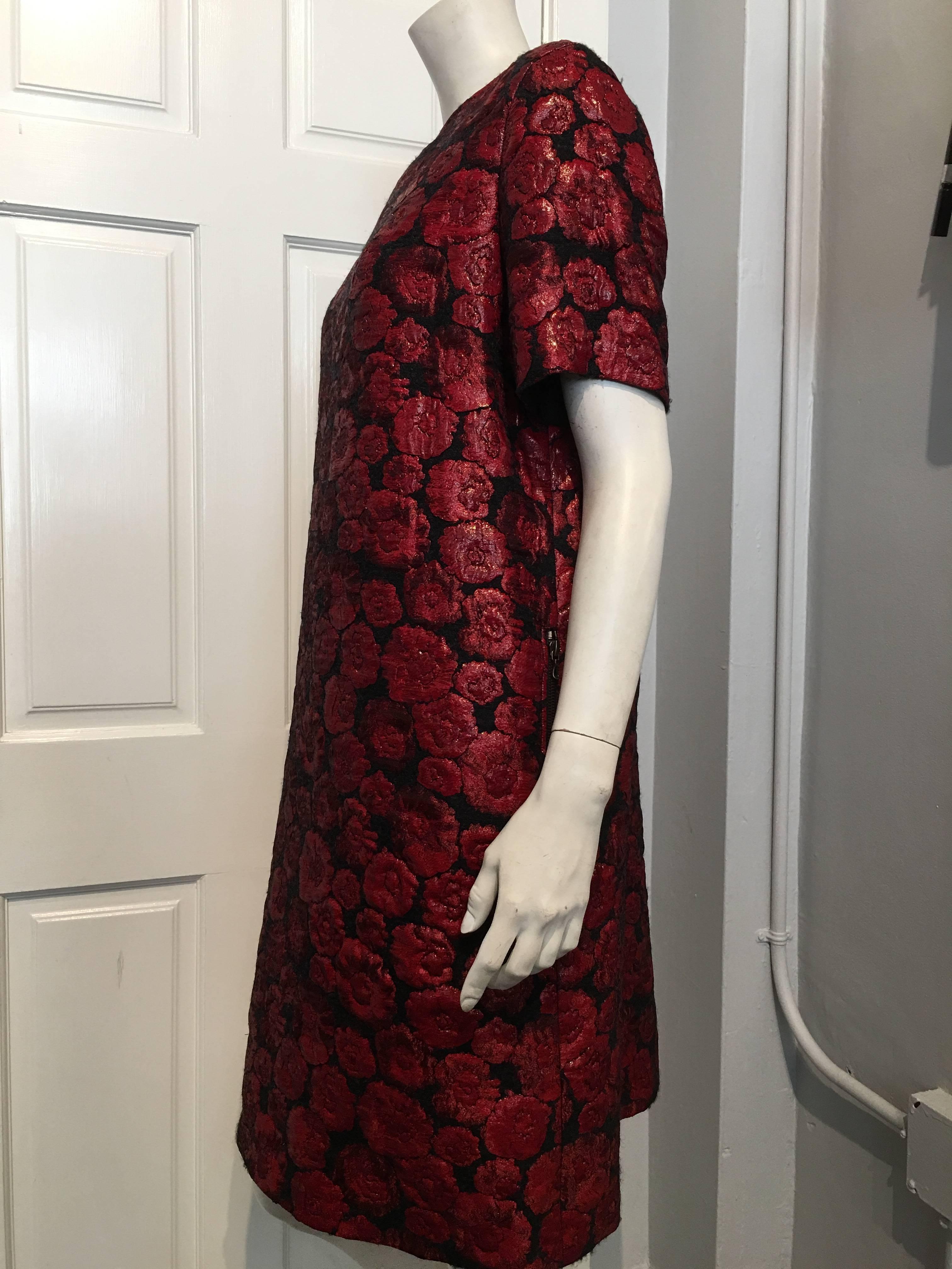 Black Lanvin Red Floral Dress size 44 (12)