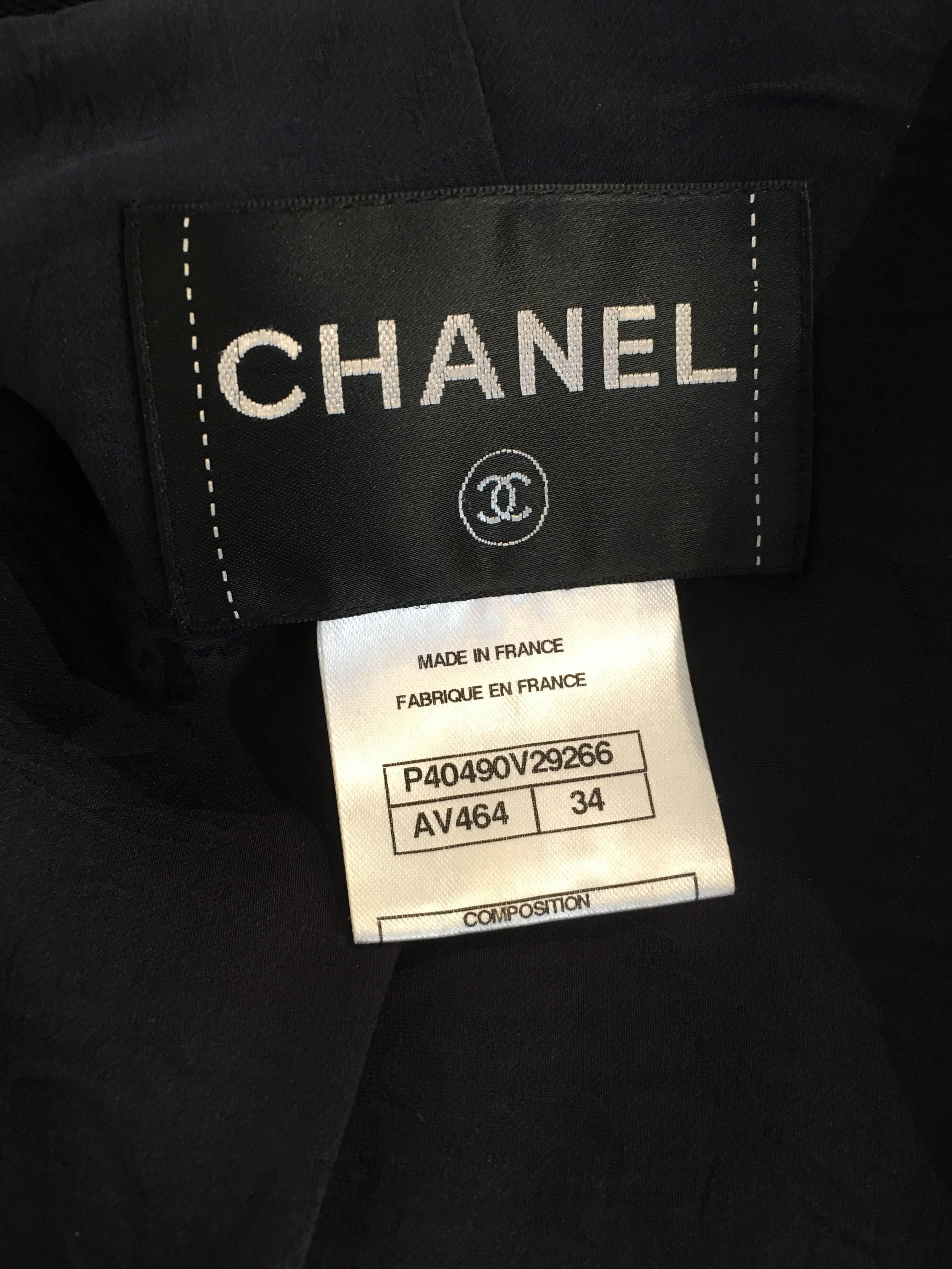 Chanel Navy and Black Sparkly Jacket size 34 (2) 6