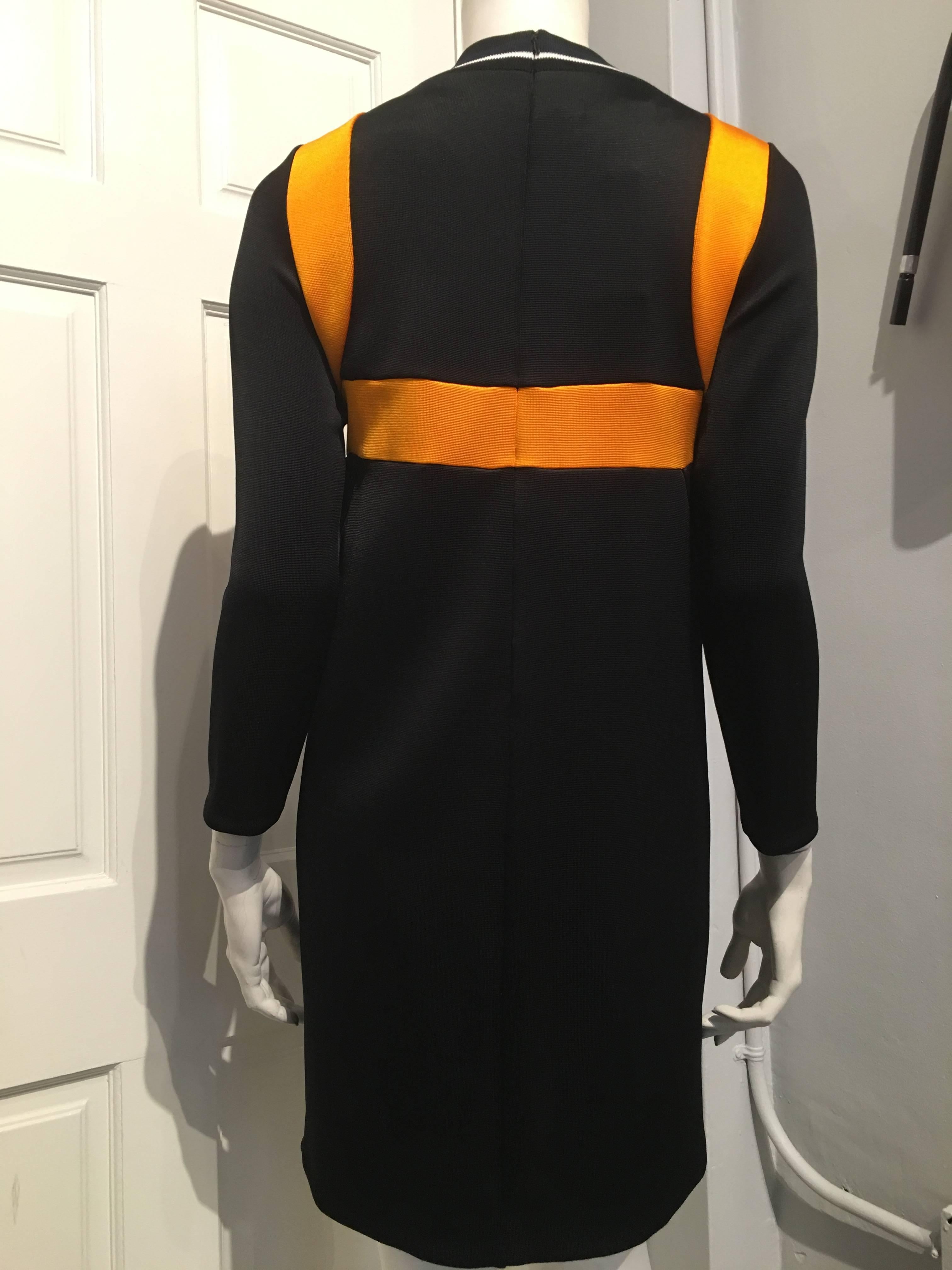 Prada Black, Gold and Blue Dress (Spring/Summer 2014 Ready-To-Wear)  In New Condition In San Francisco, CA