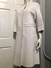 Marni White Leather Coat size 44 (8)