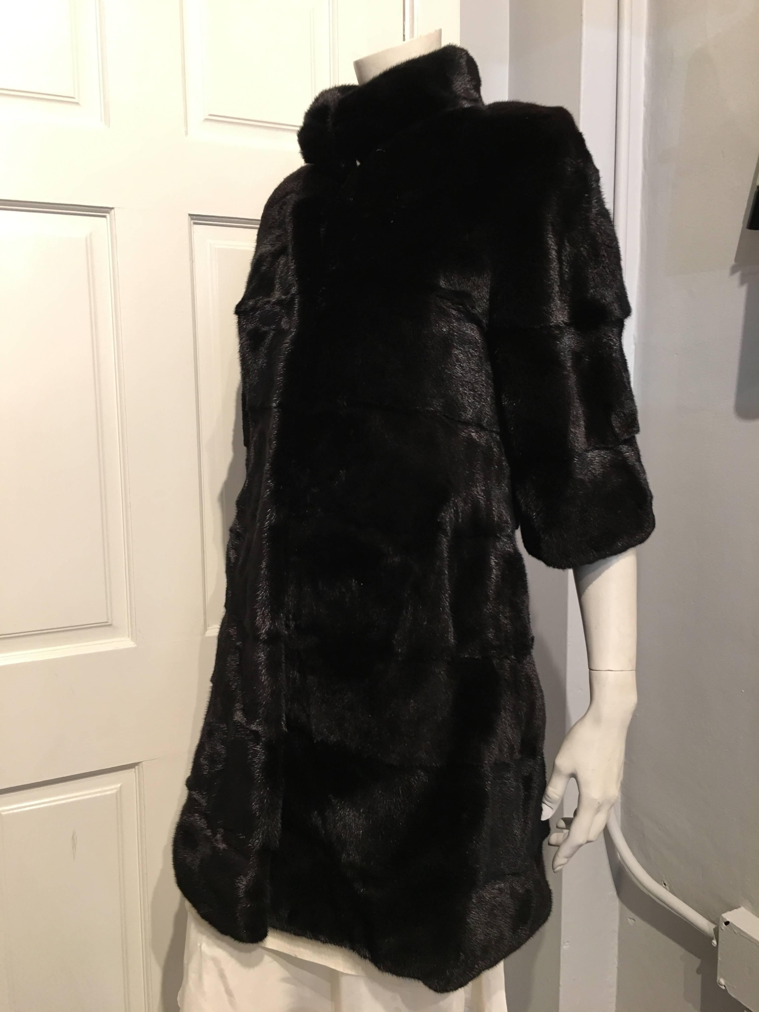 Fendi Black Mink Coat In Excellent Condition In San Francisco, CA