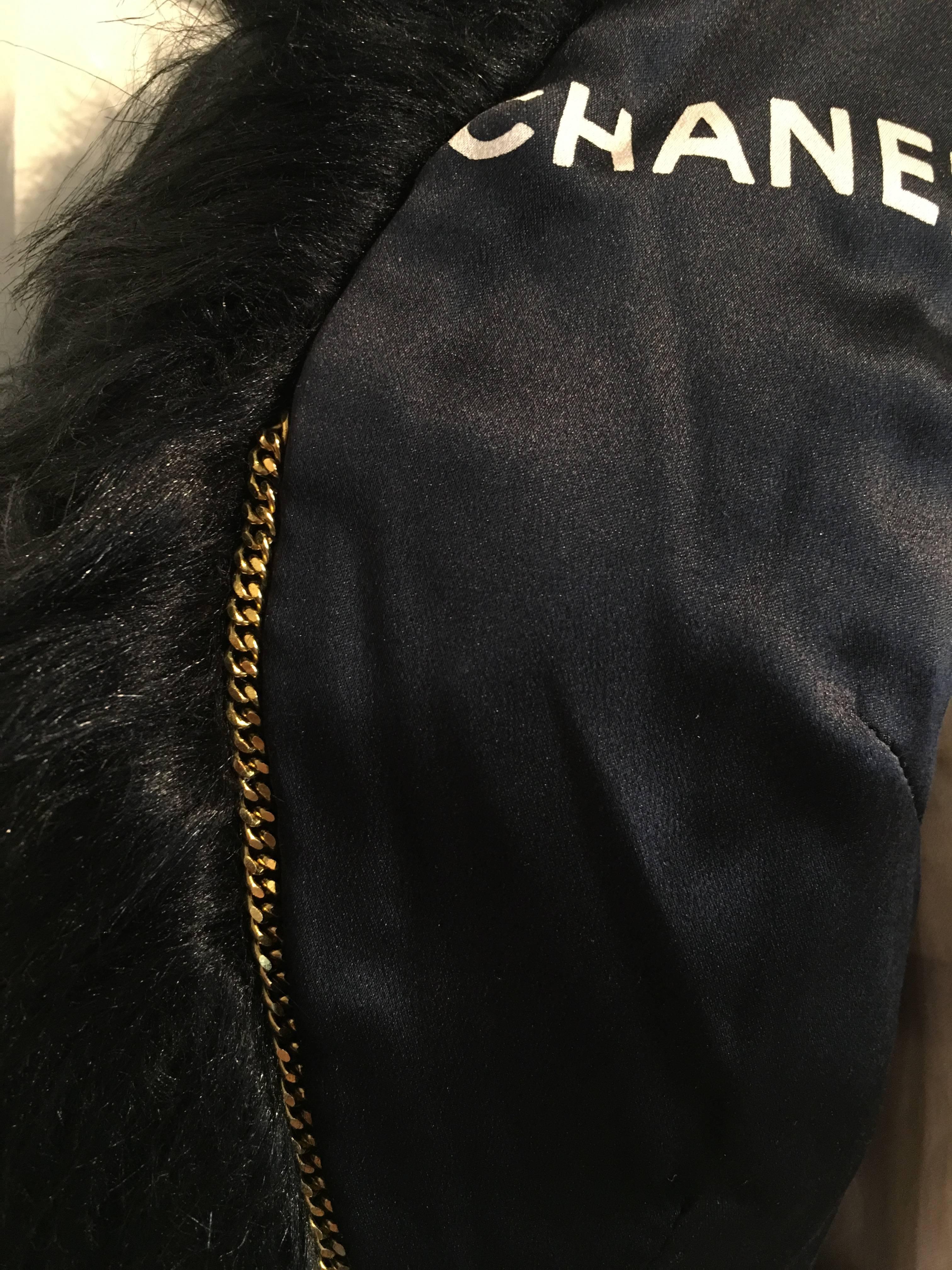 Women's Chanel Baby Blue Fantasy Fur Cropped Jacket