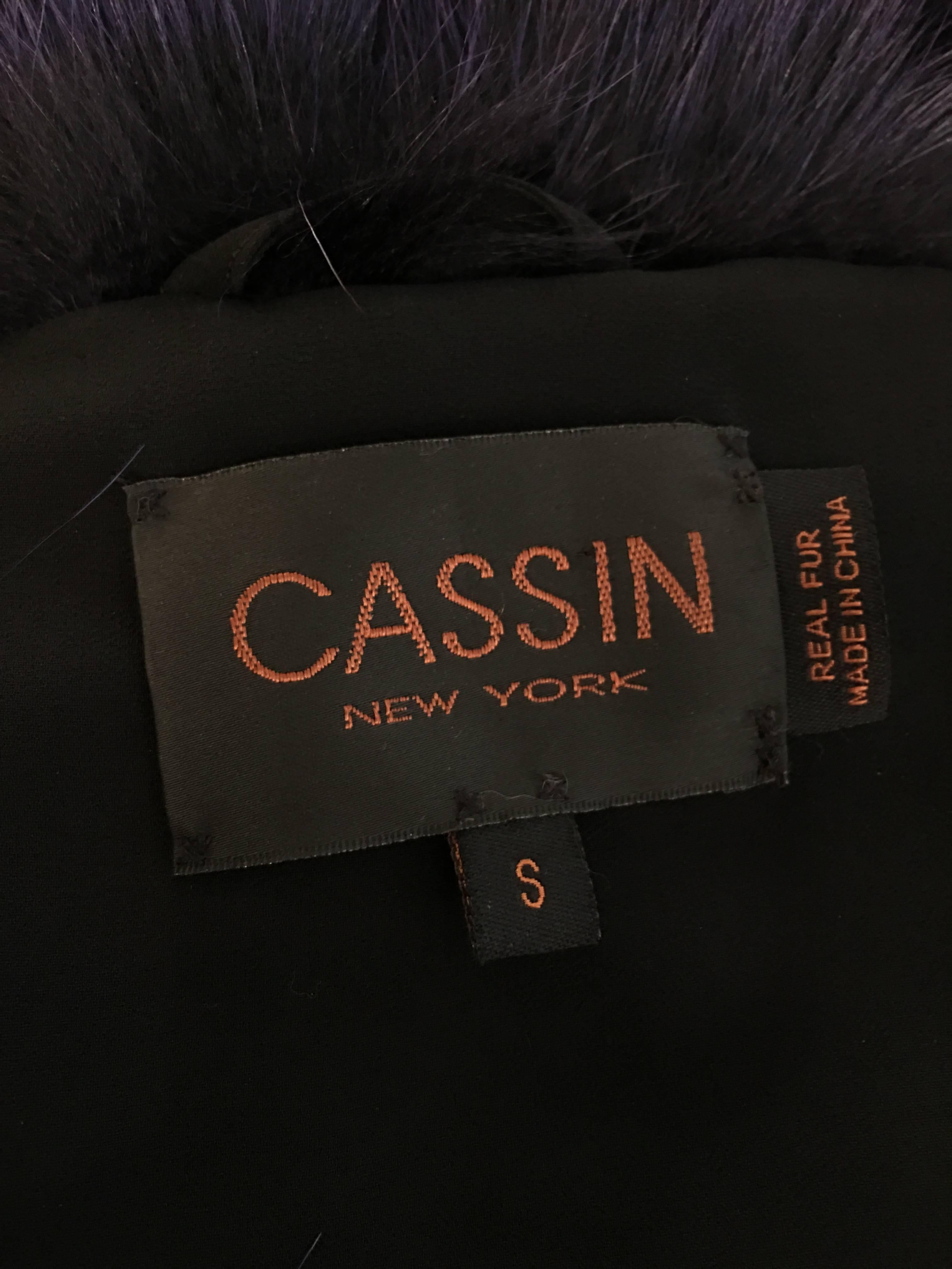 Cassin Dyed Raccoon Fur Coat In Excellent Condition For Sale In San Francisco, CA