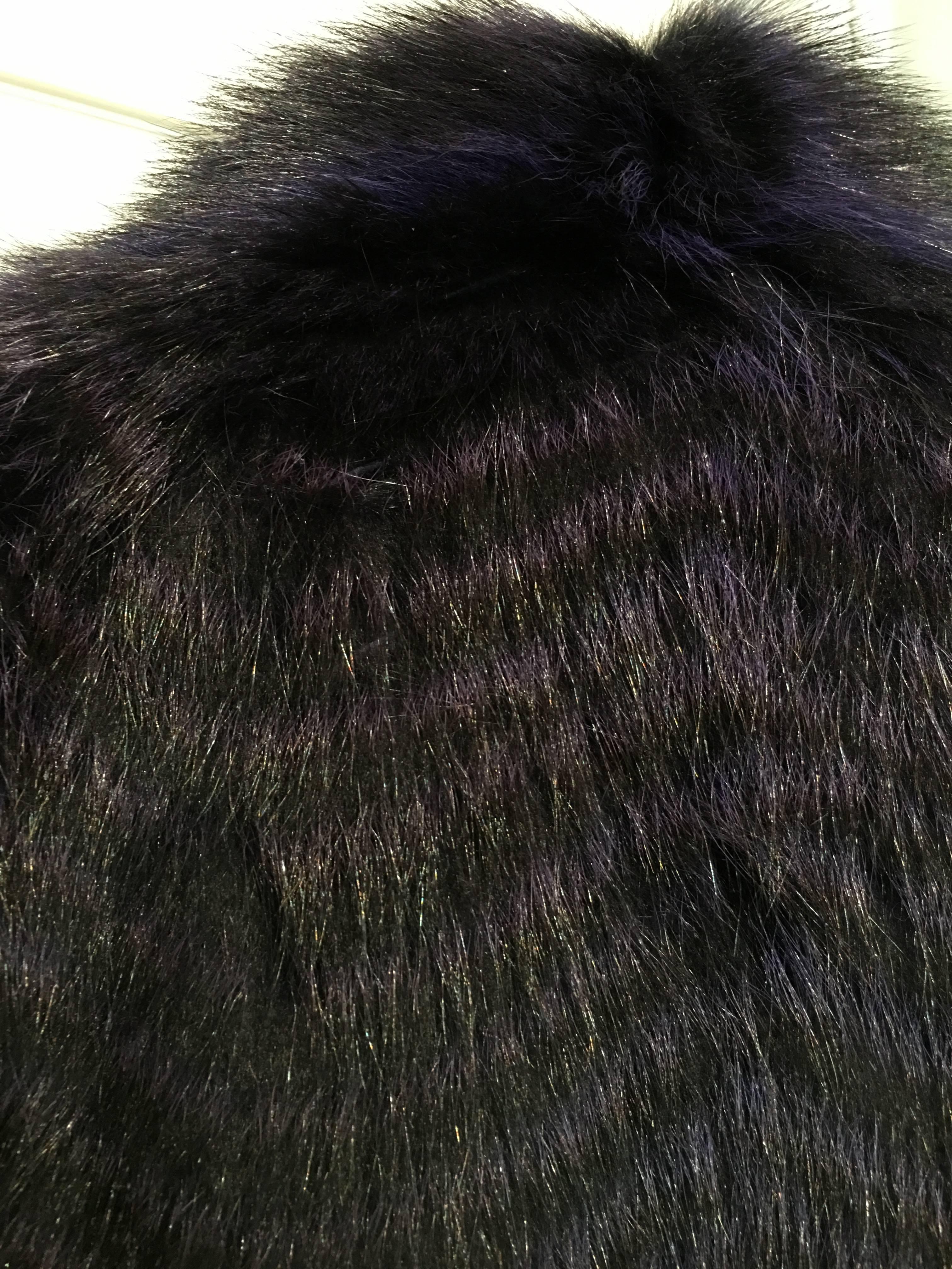 Women's Cassin Dyed Raccoon Fur Coat For Sale