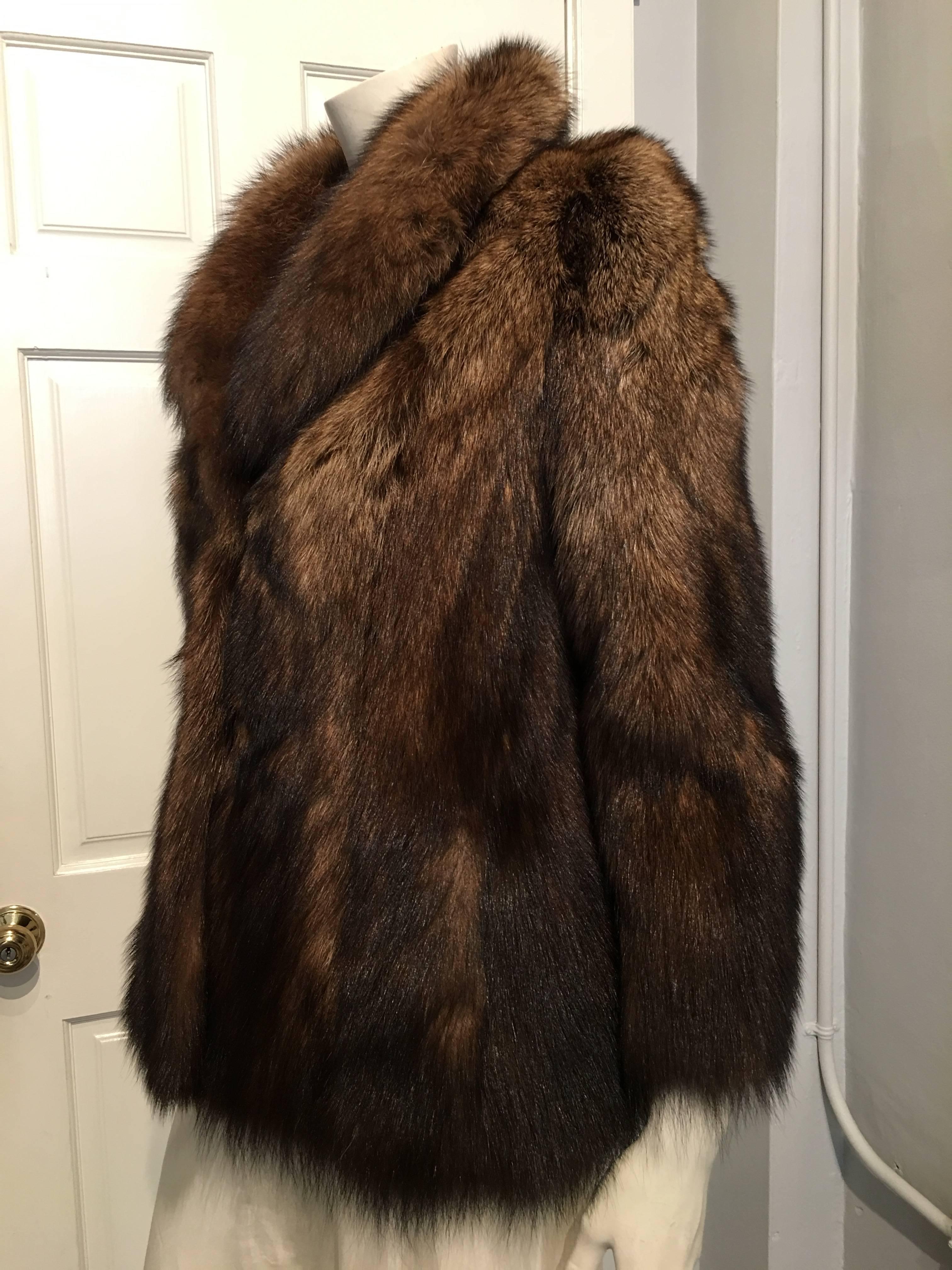 Prada Racoon Fur Jacket Size Small In Excellent Condition In San Francisco, CA