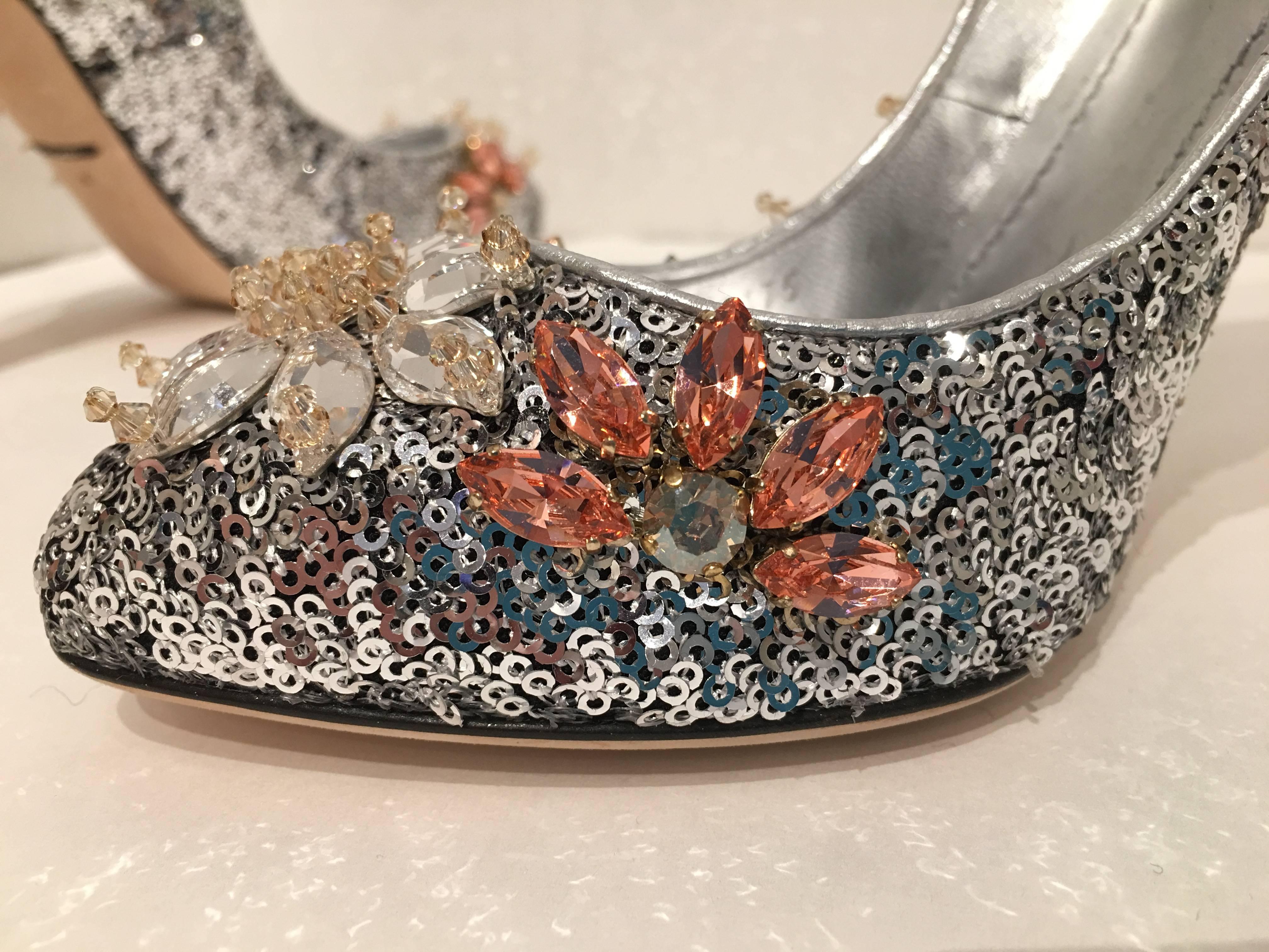 Dolce and Gabbana Sequined Mary Janes (50) 3