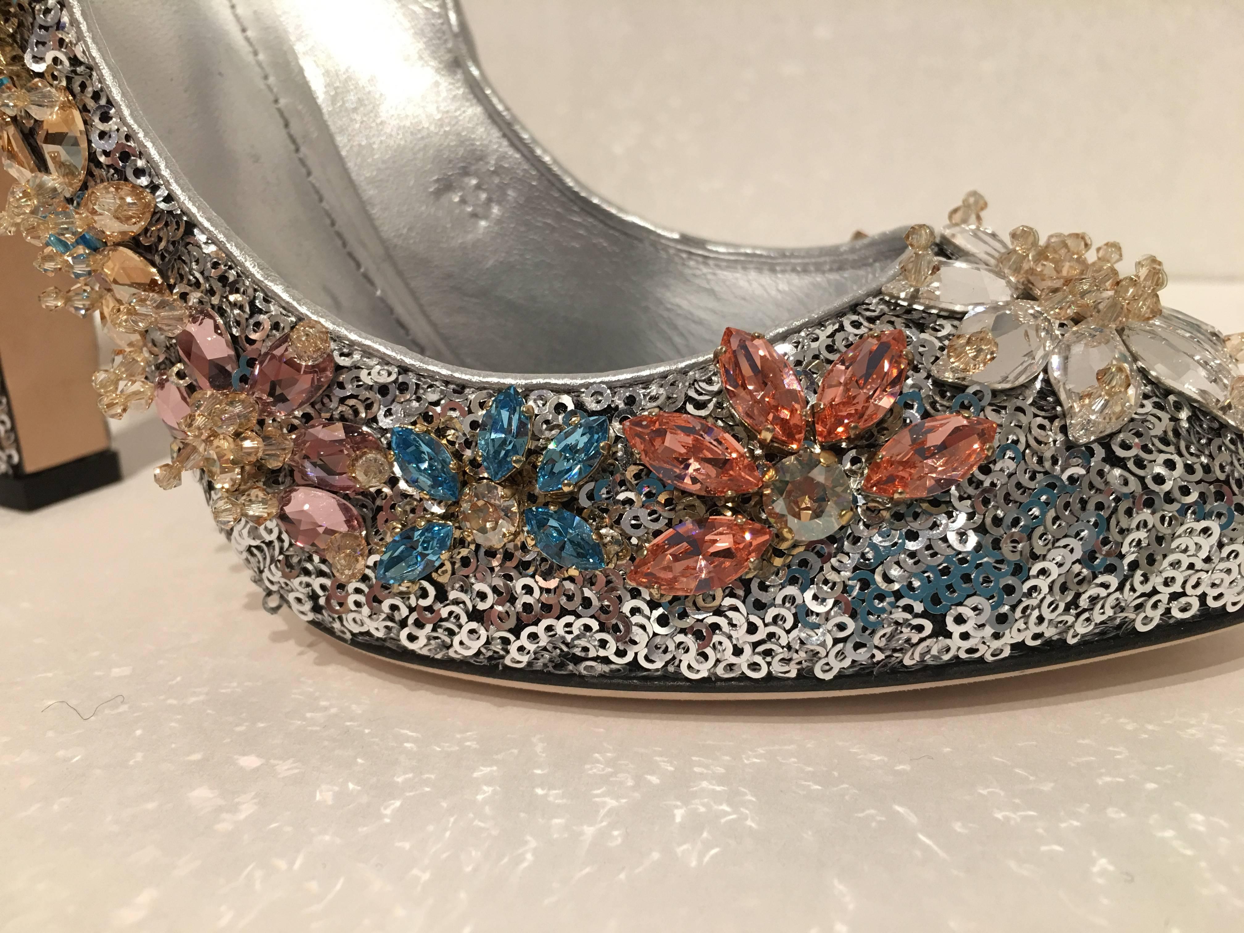 Dolce and Gabbana Sequined Mary Janes (50) 4