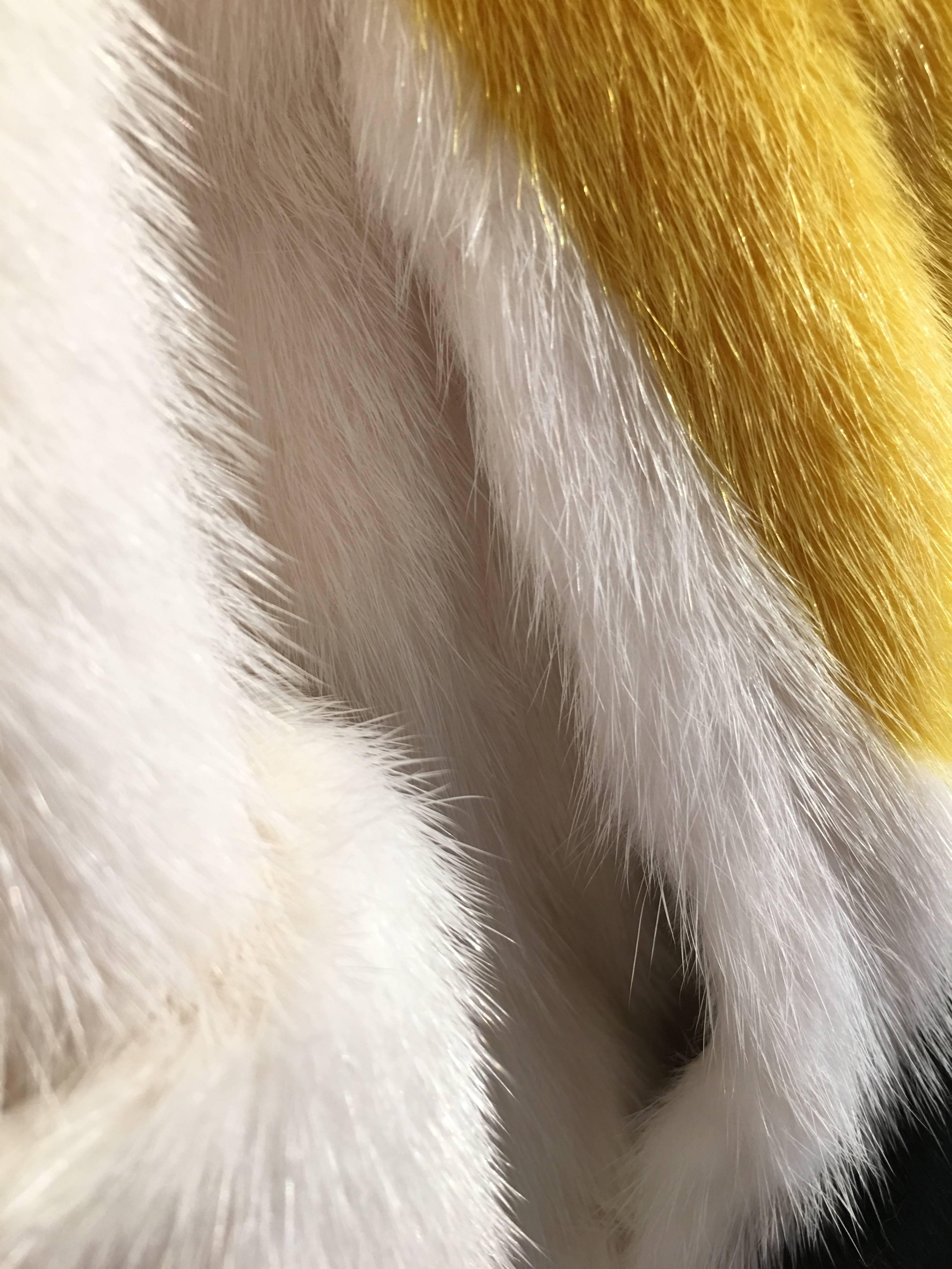 Beige Rare Prada Face Mink Fur Coat (Spring 2014 Ready-to-Wear)
