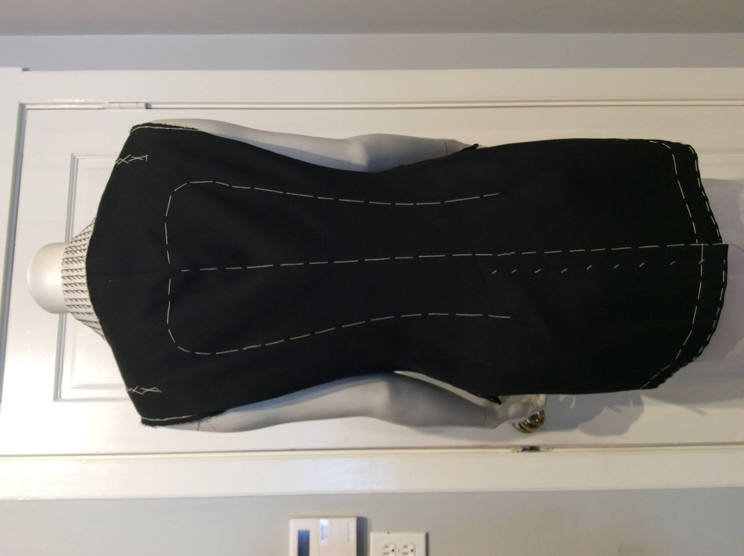 Alexander McQueen Black, Tailored, Deconstructed Wool Vest In Excellent Condition In San Francisco, CA