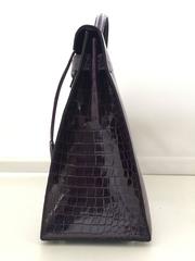 Hermes Amethyste Crocodile Kelly Bag
