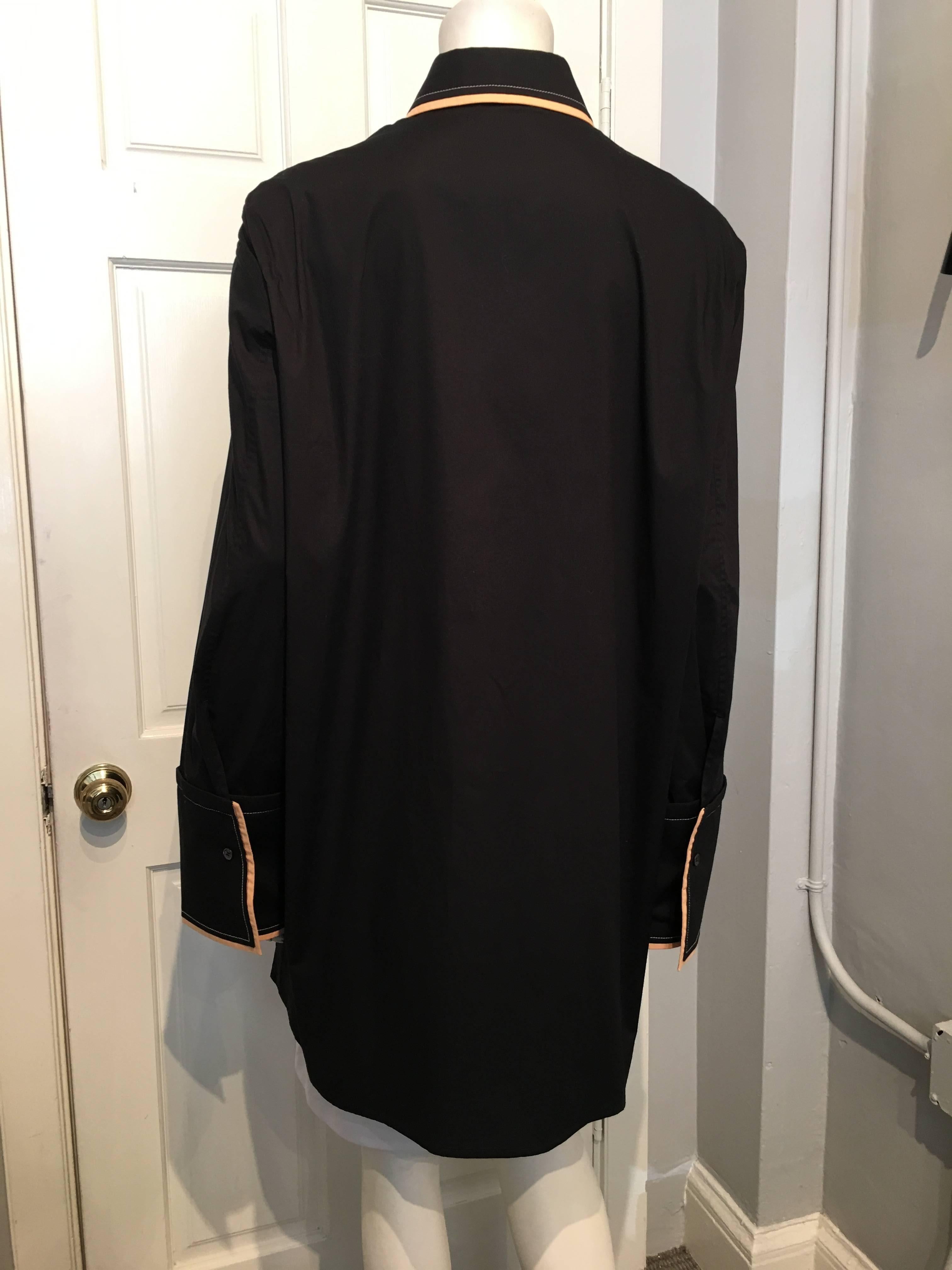 Celine Black Oversize Shirt Sz38 US 6, Fall 2016 In New Condition In San Francisco, CA