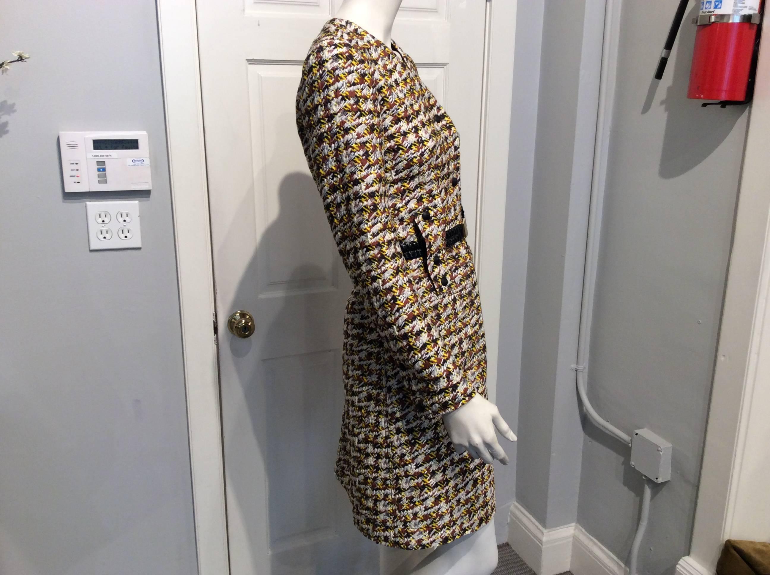 Louis Vuitton Yellow, Brown, Long Coat Size 34 EU In Excellent Condition In San Francisco, CA