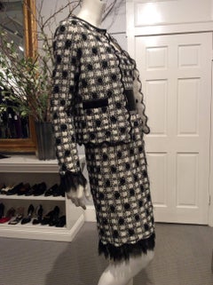 Chanel Black And White Dress With Matching Jacket Sz 38