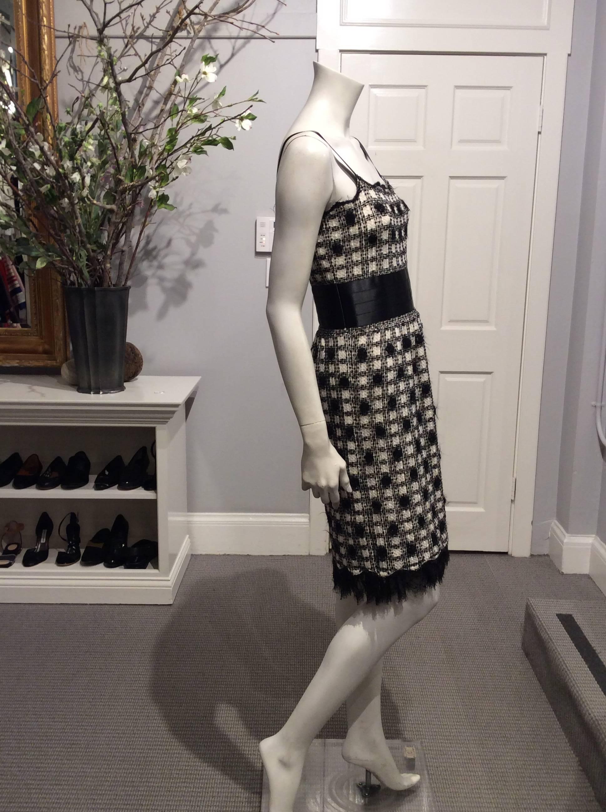 Chanel Black And White Dress With Matching Jacket Sz 38 For Sale 1