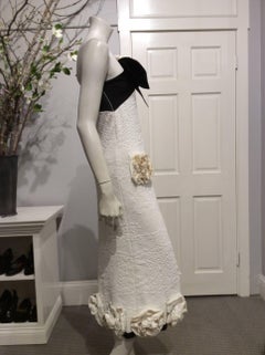 Chanel One Shoulder Black and White Gown Sz 36 (4)