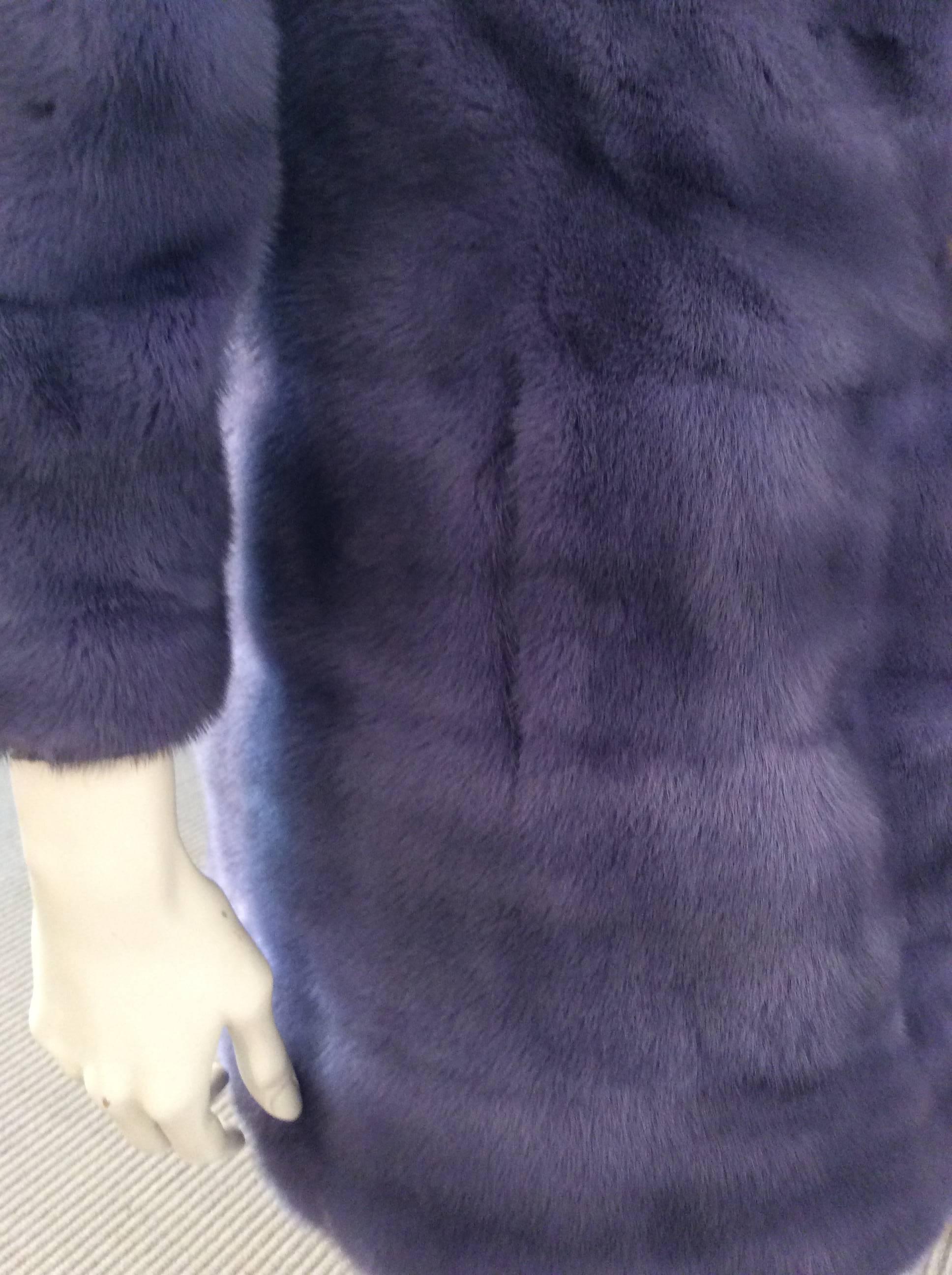 Women's Christian Dior Dark Lavender Mink Coat Sz S 