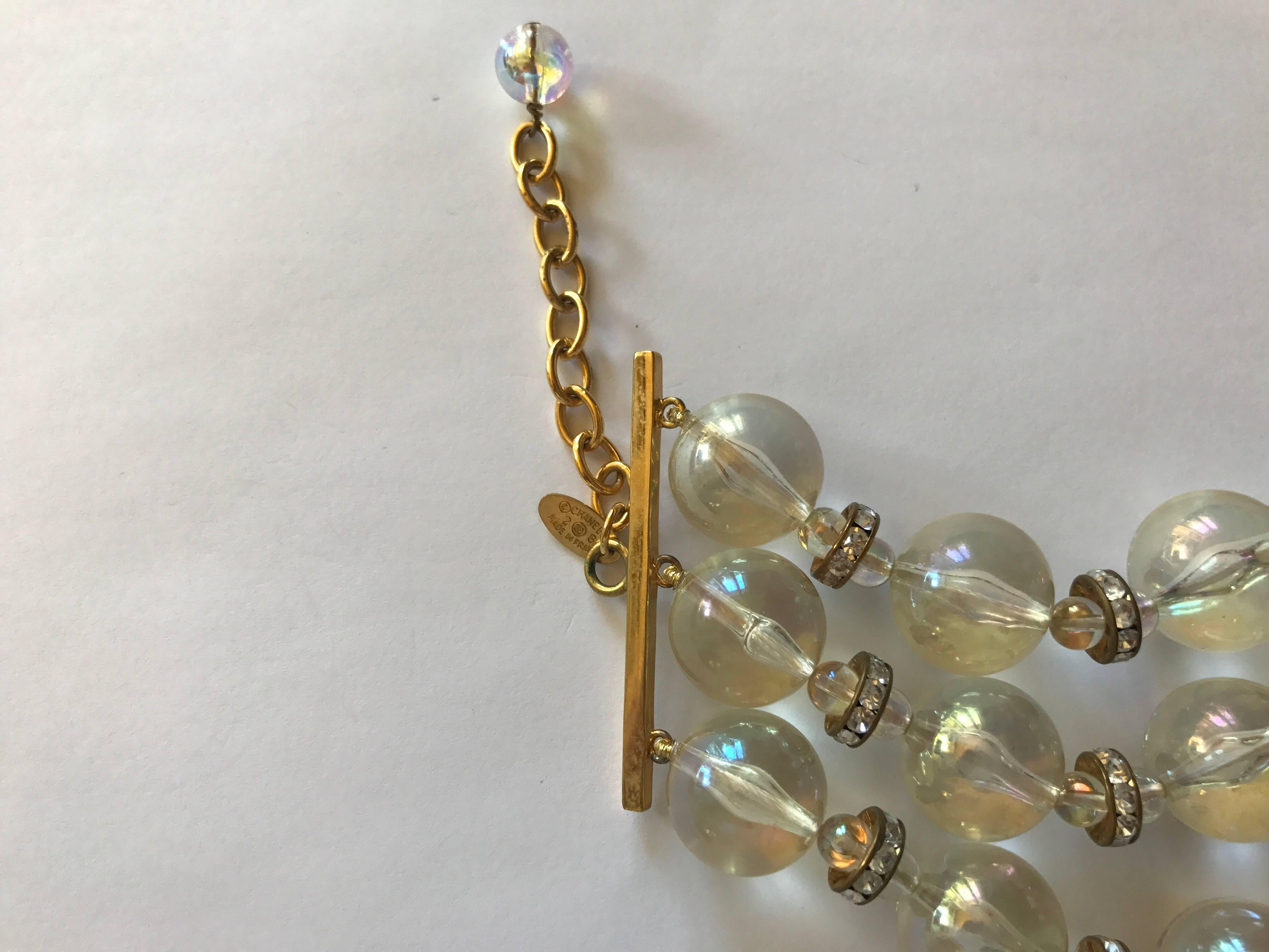Women's Chanel Three Strand Bead Necklace