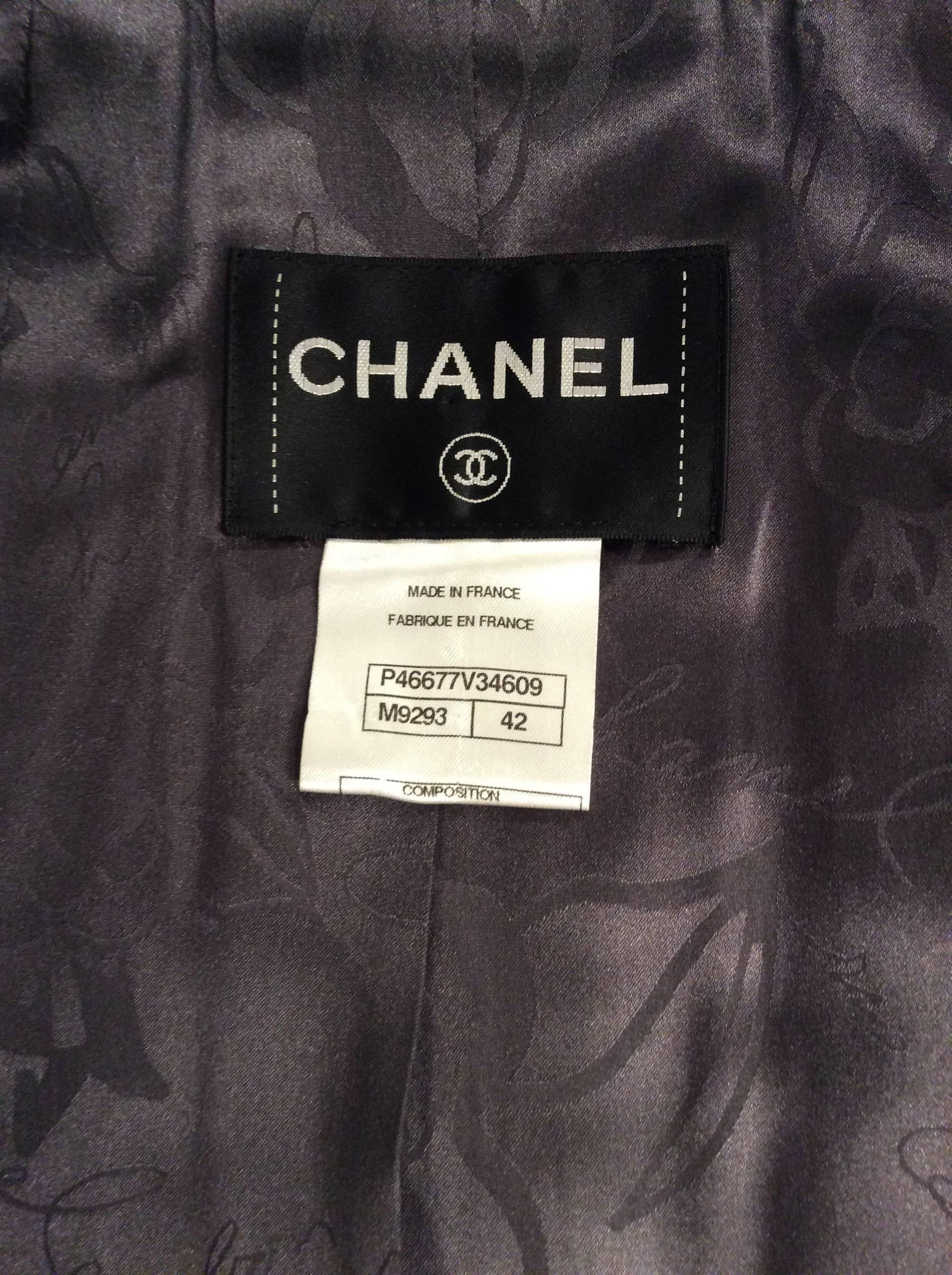 Chanel Runway Grey White Black Lesage Coat Sz42 ( Us 10) 5