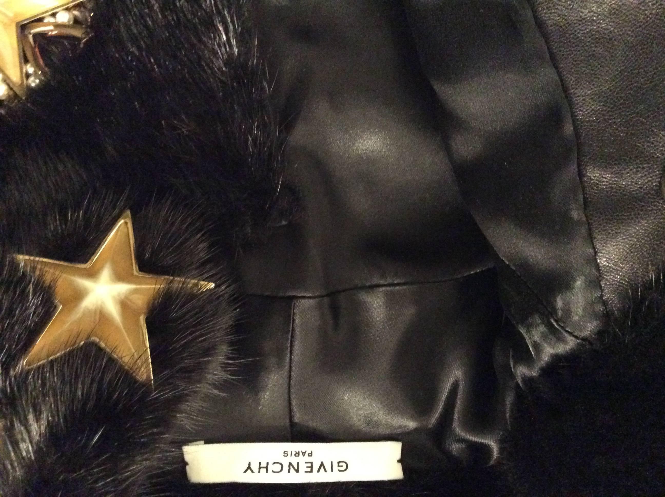 Givenchy Black Mink Tailcoat with Stars Embellishments Sz36 (Us4) For Sale 6