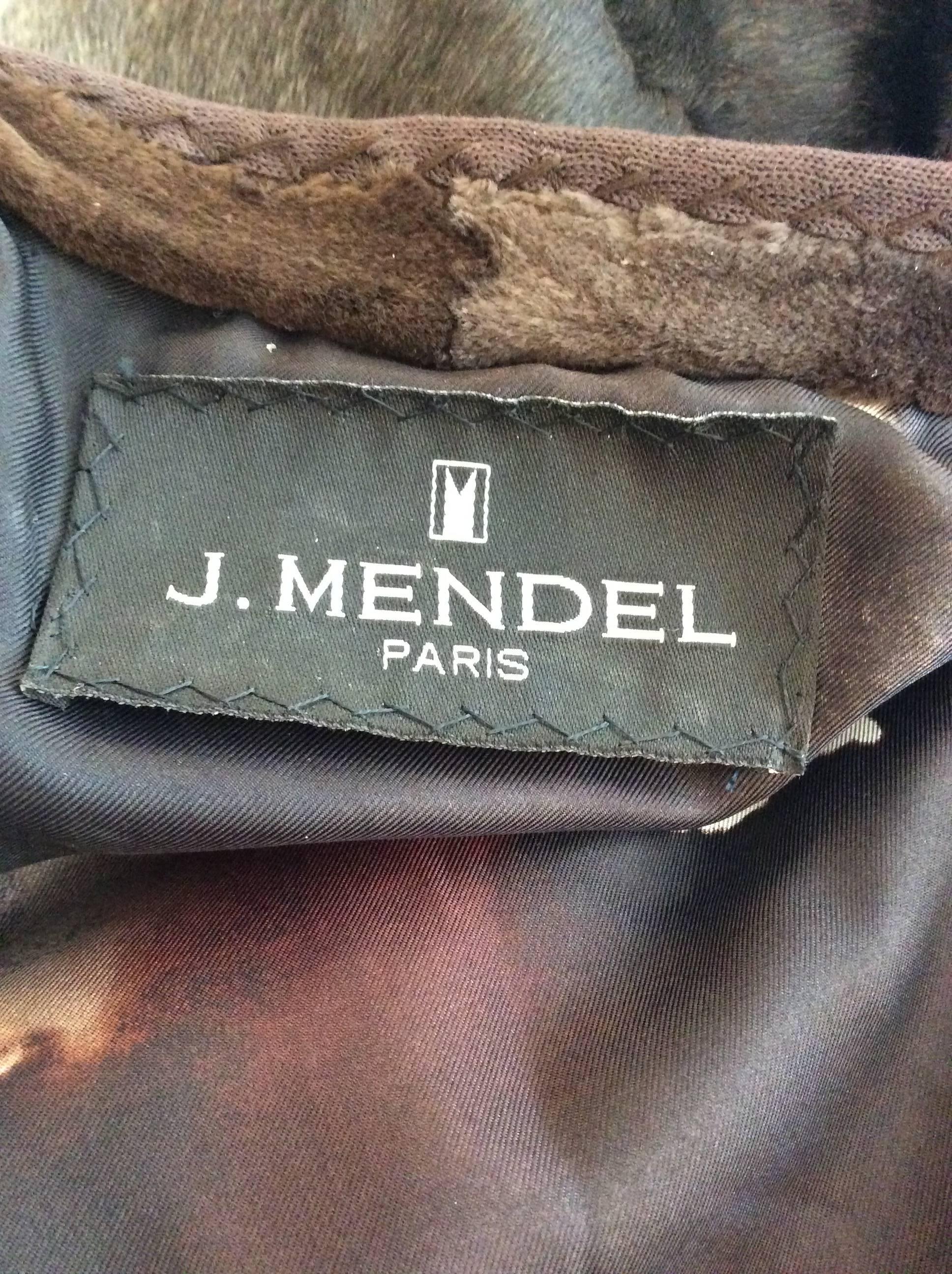 Women's J.Mendel Grey- Brown Broadtail Coat Sz M